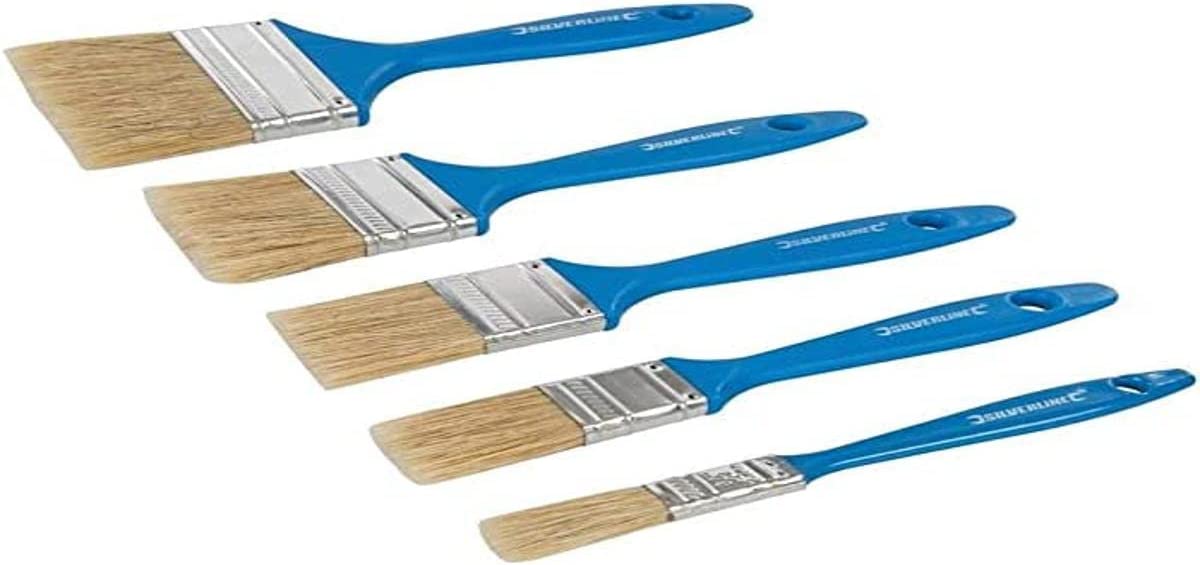 Silverline Einwegpinsel Farbpinsel Malerpinsel Set 5tlg