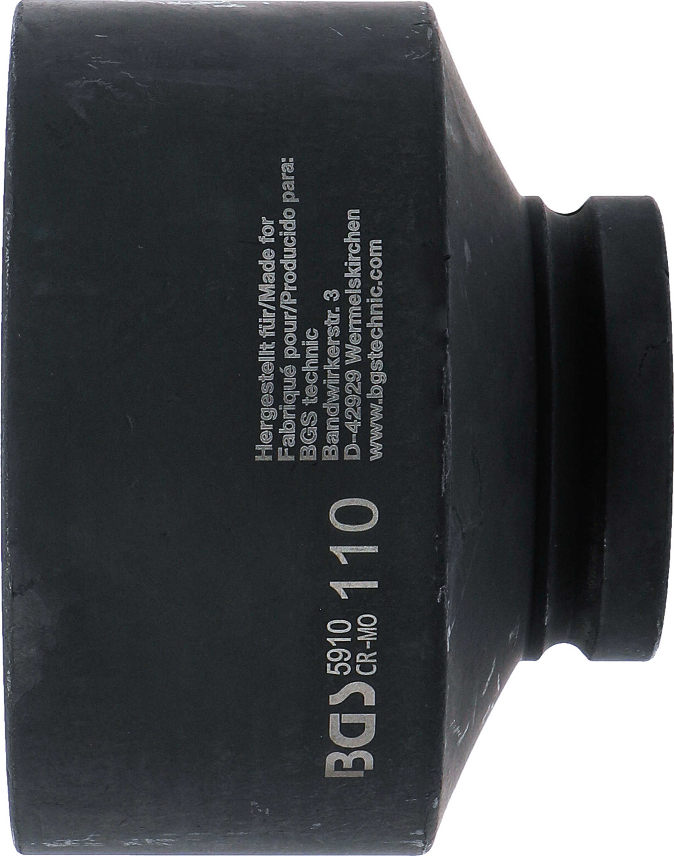 BGS Kraft-Steckschlüssel-Einsatz Sechskant | Antrieb Innenvierkant 25 mm (1") | SW 110 mm
