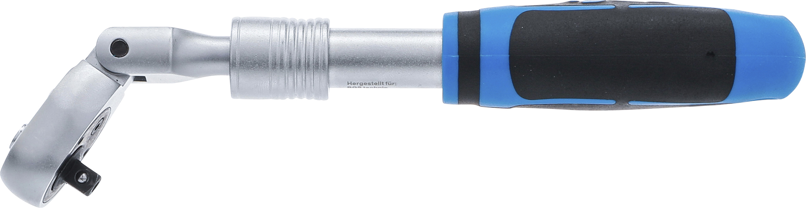BGS Umschaltknarre, ausziehbar, abwinkelbar | Abtrieb Außenvierkant 6,3 mm (1/4") | 210 - 250 mm