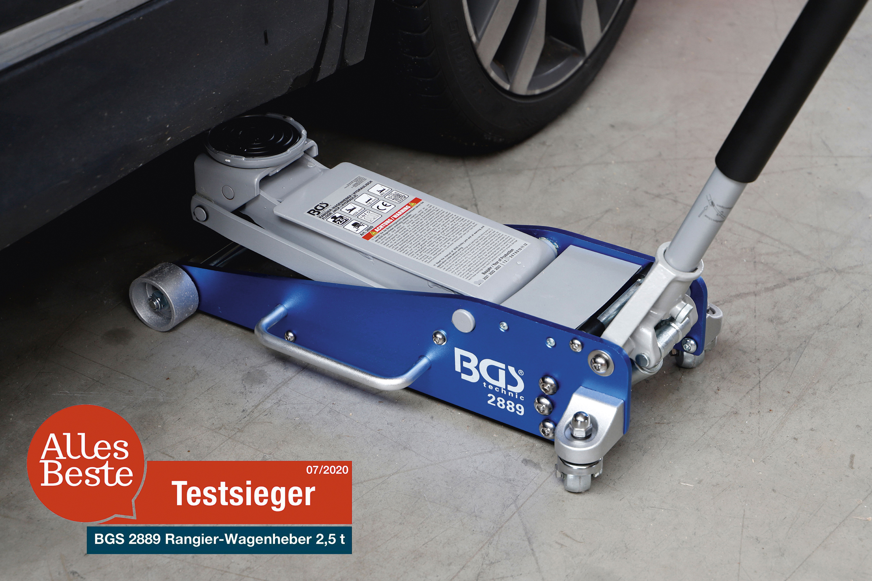 BGS Rangier-Wagenheber | hydraulisch | Aluminium-Stahl-Konstruktion | 2,5 t