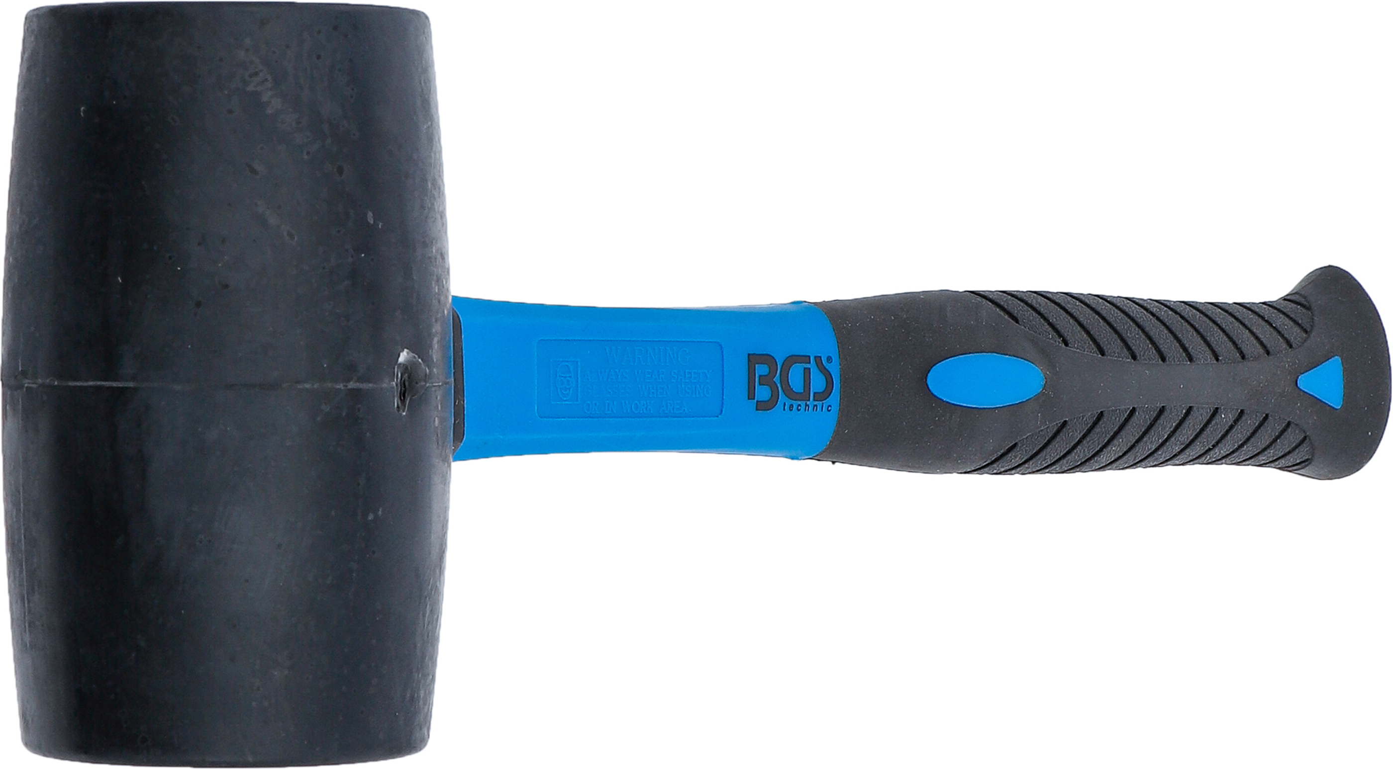 BGS Gummihammer | Fiberglasstiel | schwarzer Kopf | Ø 65 mm | 720 g