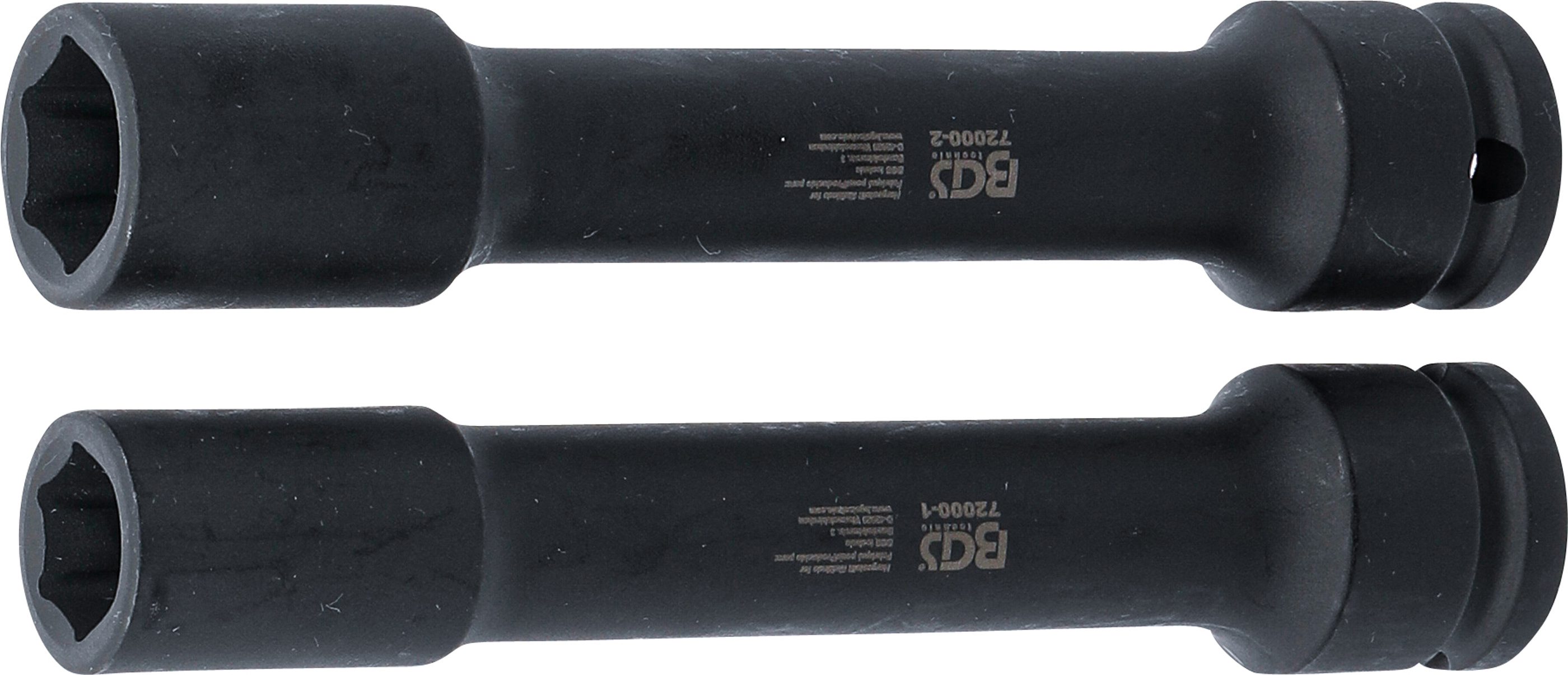 BGS Spezial-Steckschlüssel-Einsatz-Satz | für Ausgleichsgetriebeflansch-Mutter | für Volvo | SW 15 - 18 mm
