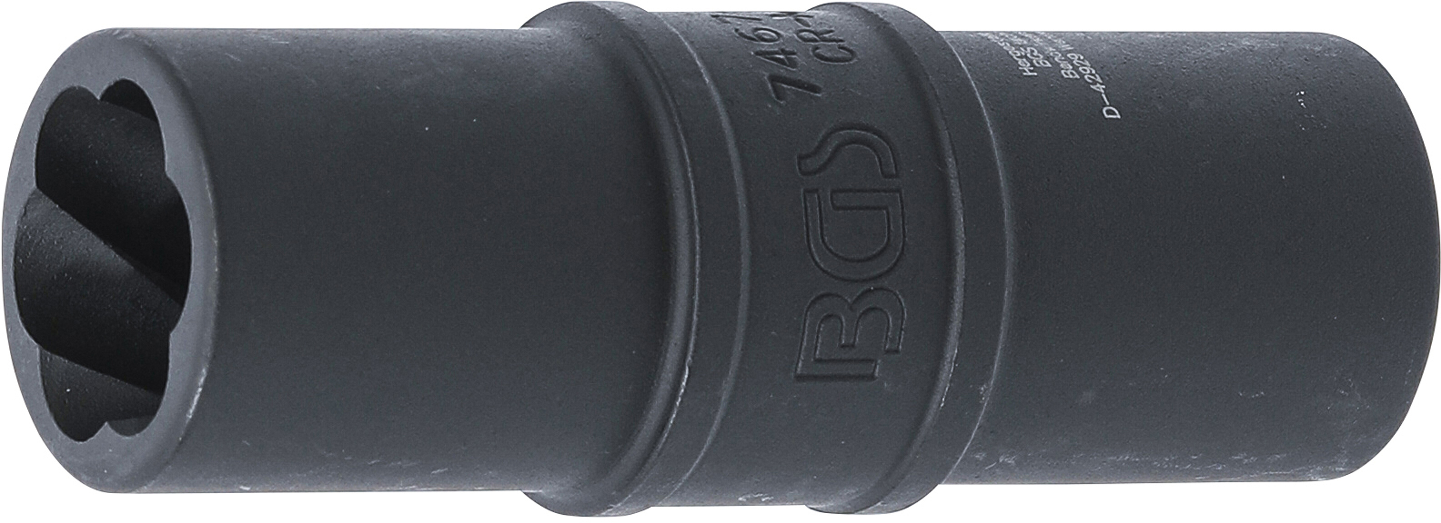BGS Kraft-Spezial-Schraubenausdreh-Wendeeinsatz 17 mm | 12,5 mm (1/2")