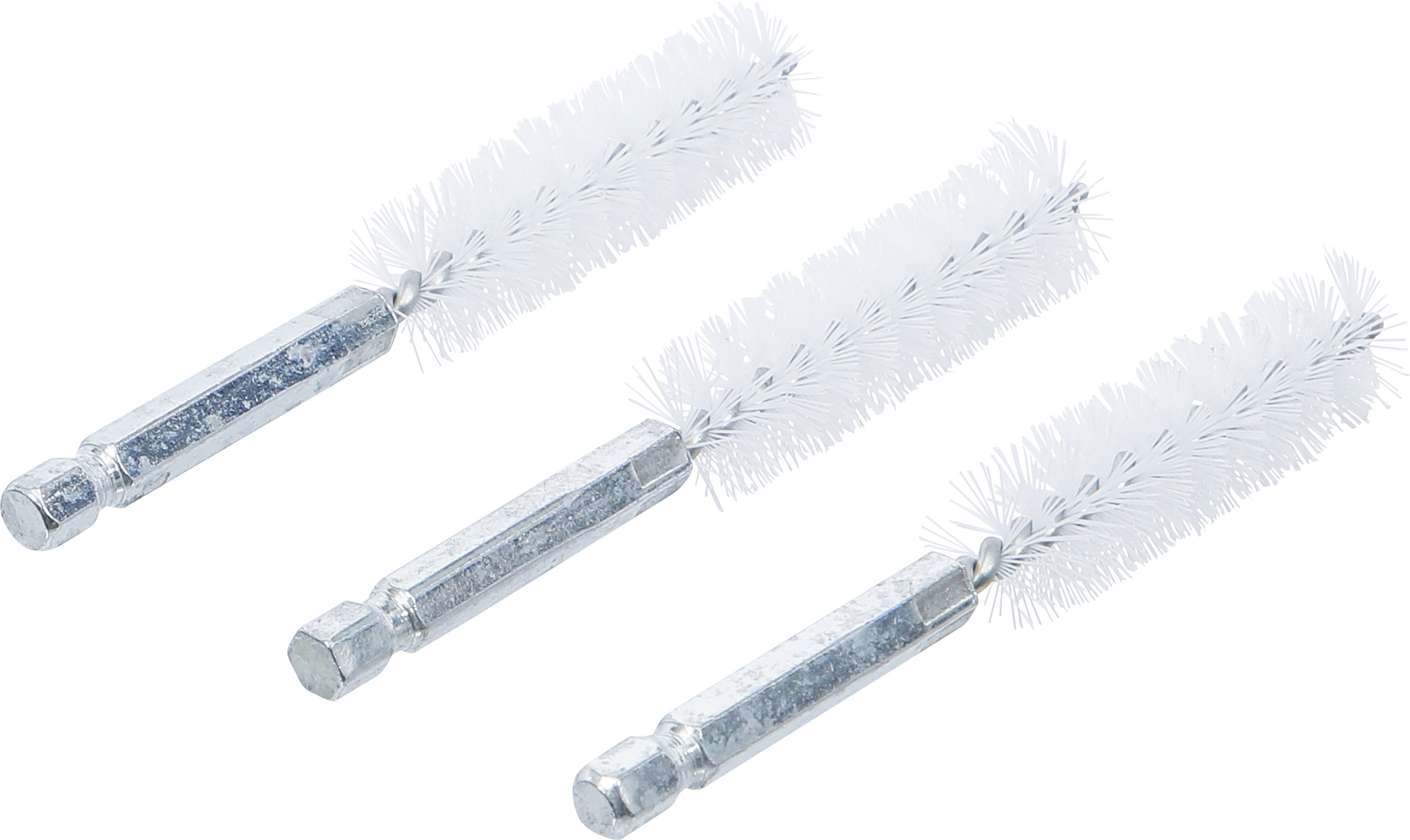 BGS Nylonbürste | 15 mm | Antrieb Außensechskant 6,3 mm (1/4") | 3-tlg.