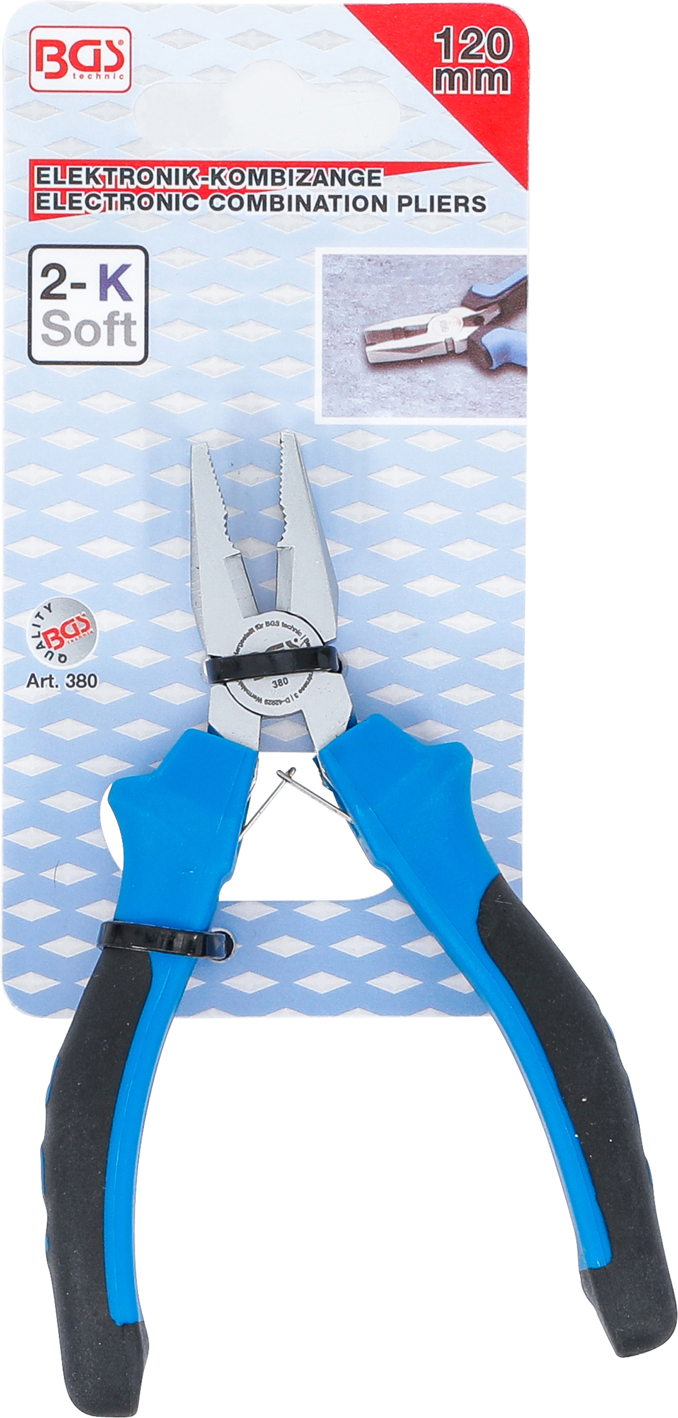 BGS Elektronik-Kombizange | mit Feder | 120 mm