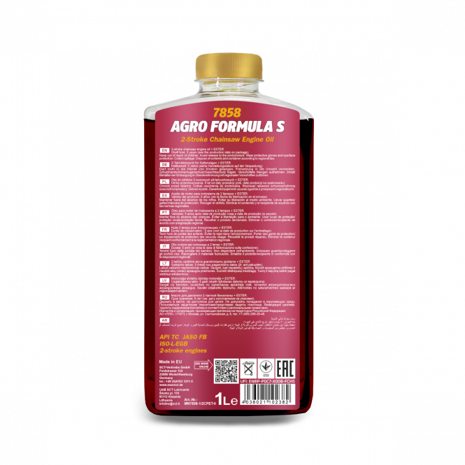 Mannol 7858 Agro Formula S 2-Takt Sägekettenöl 1 Liter