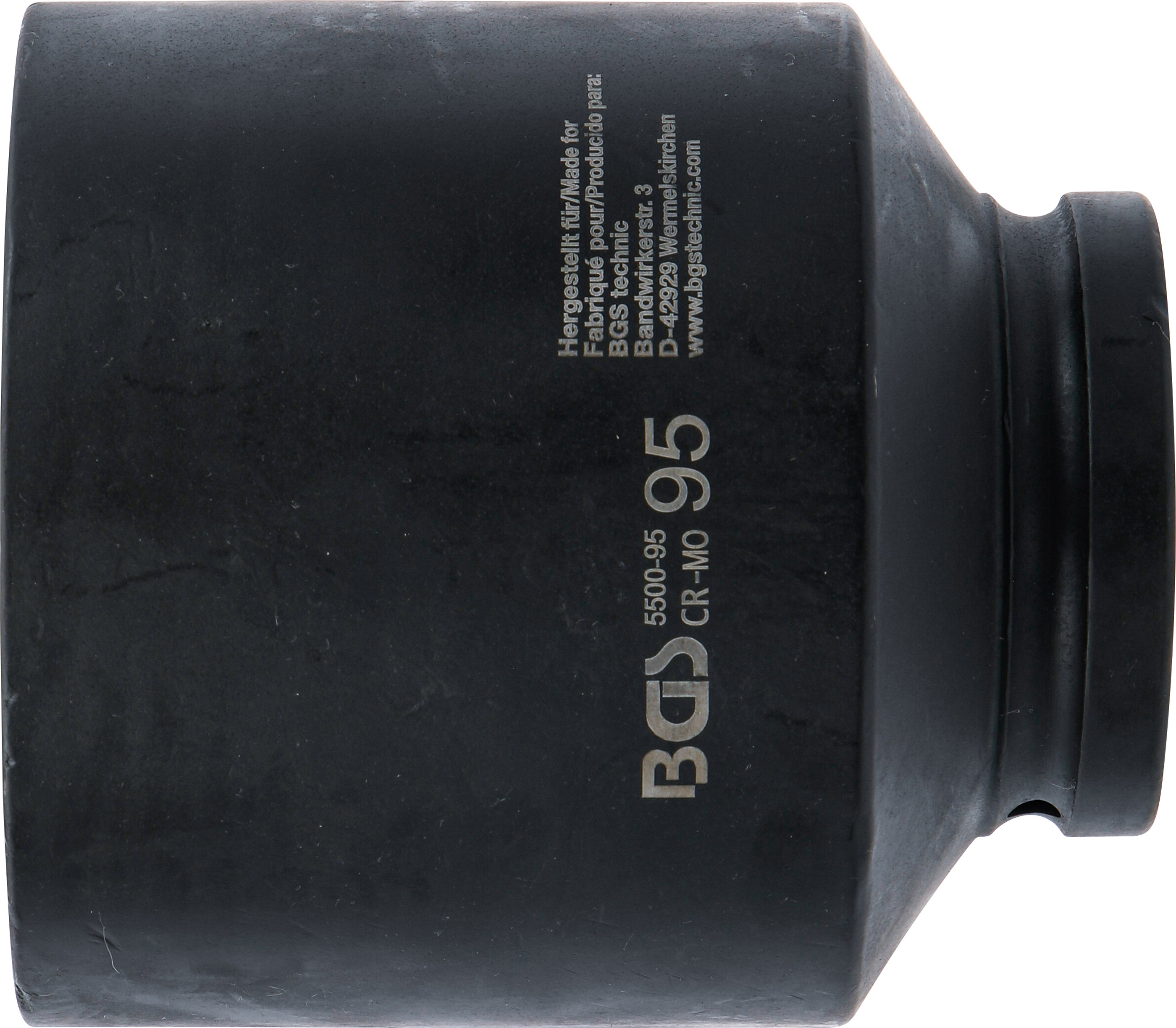 BGS Kraft-Steckschlüssel-Einsatz Sechskant, tief | Antrieb Innenvierkant 25 mm (1") | SW 95 mm