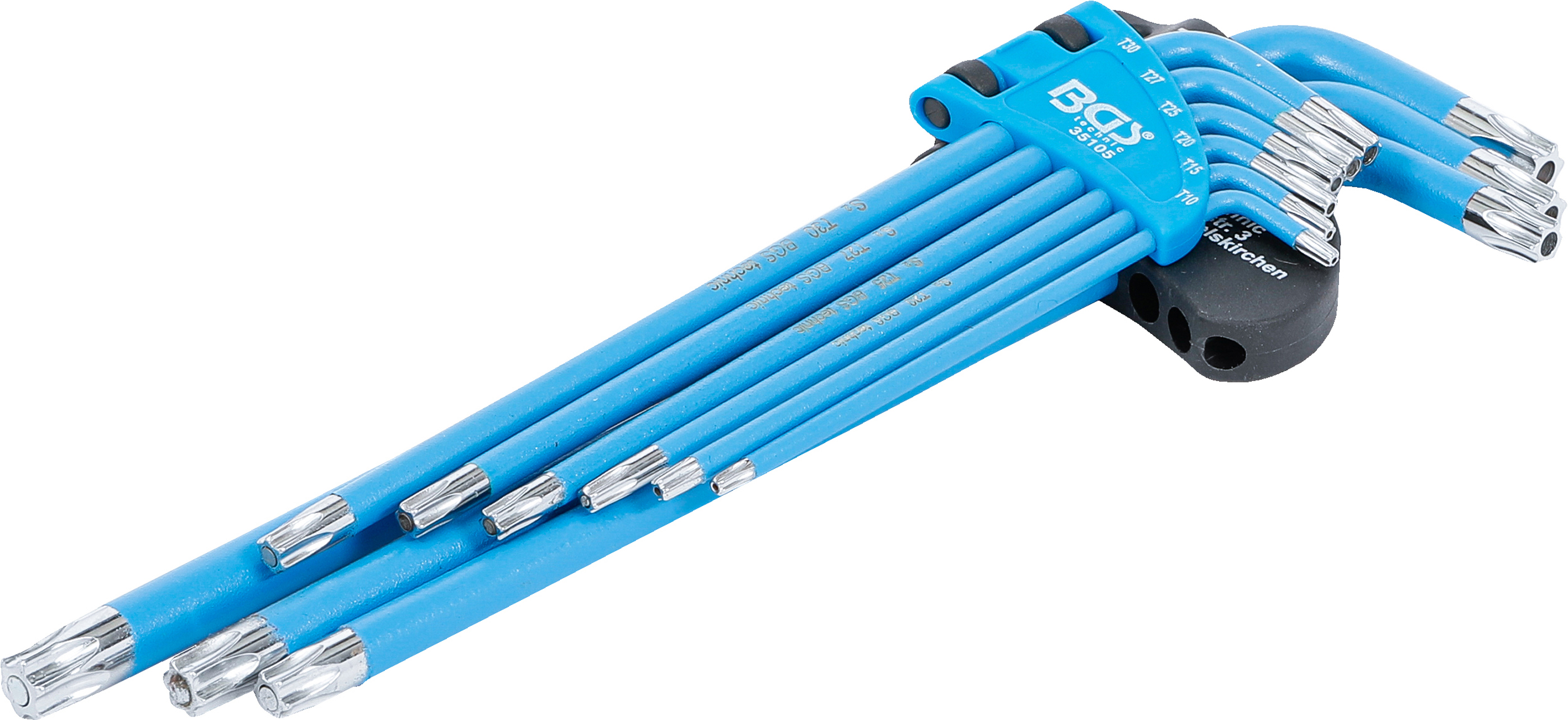 BGS Winkelschlüssel-Satz | T-Profil (für Torx) / T-Profil (für Torx) mit Bohrung T10 - T50 | 9-tlg.