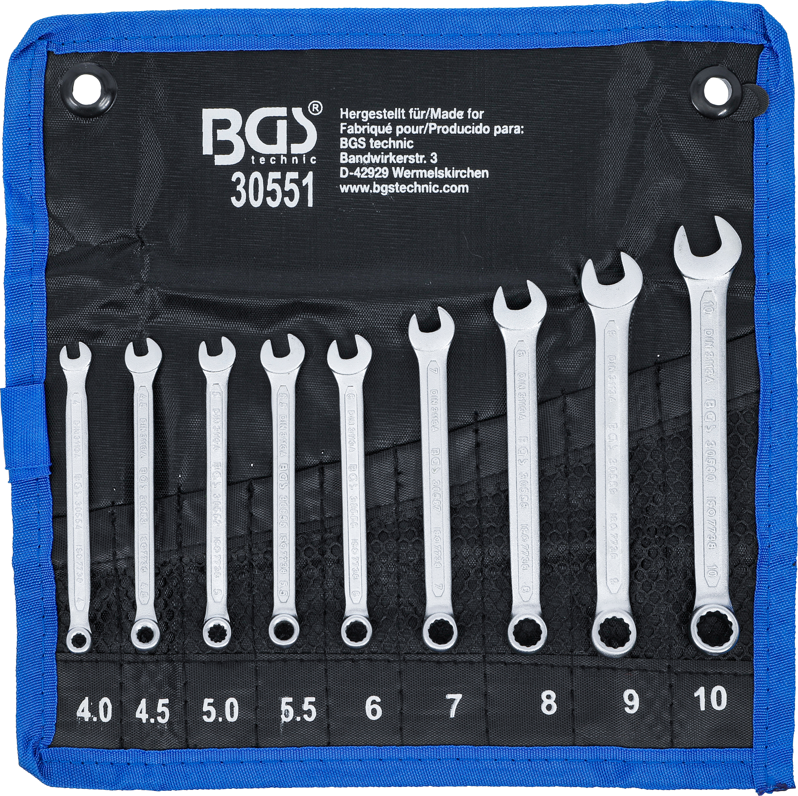 BGS Maul-Ringschlüssel-Satz | SW 4 - 10 mm | 9-tlg.