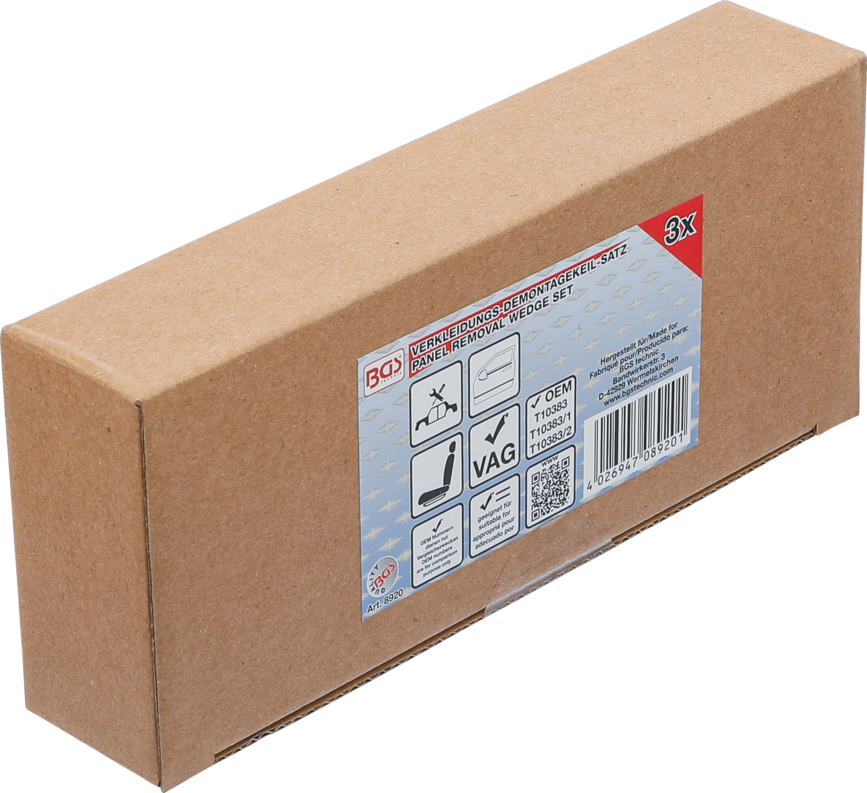 BGS Verkleidungs-Demontagekeil-Satz für VW | 3-tlg.