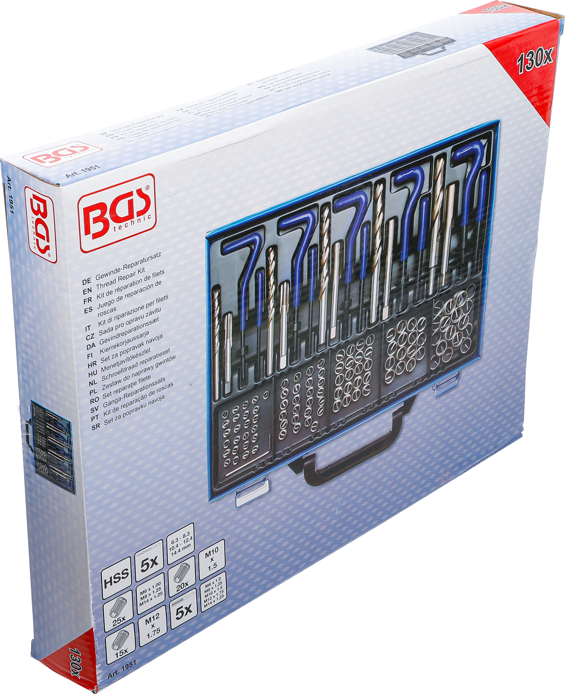 BGS Gewinde-Reparatursatz | M6 - M14 | 130-tlg.