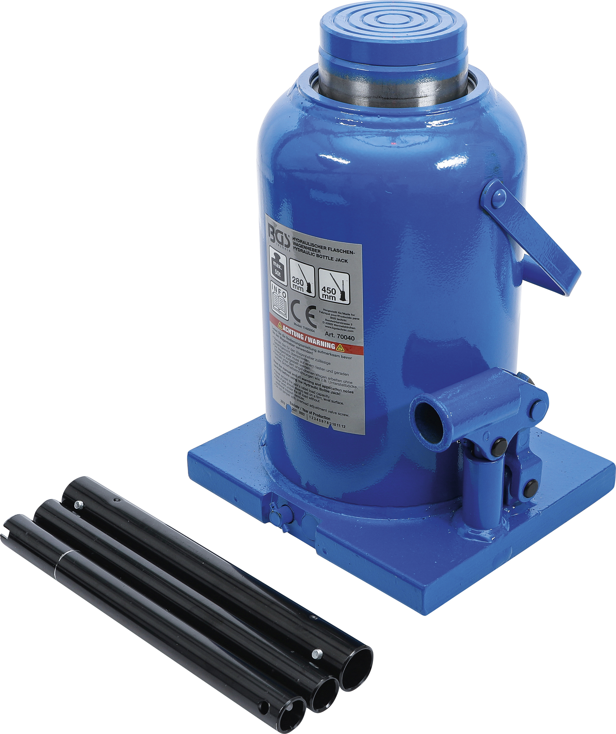 BGS Hydraulischer Flaschen-Wagenheber | 50 t