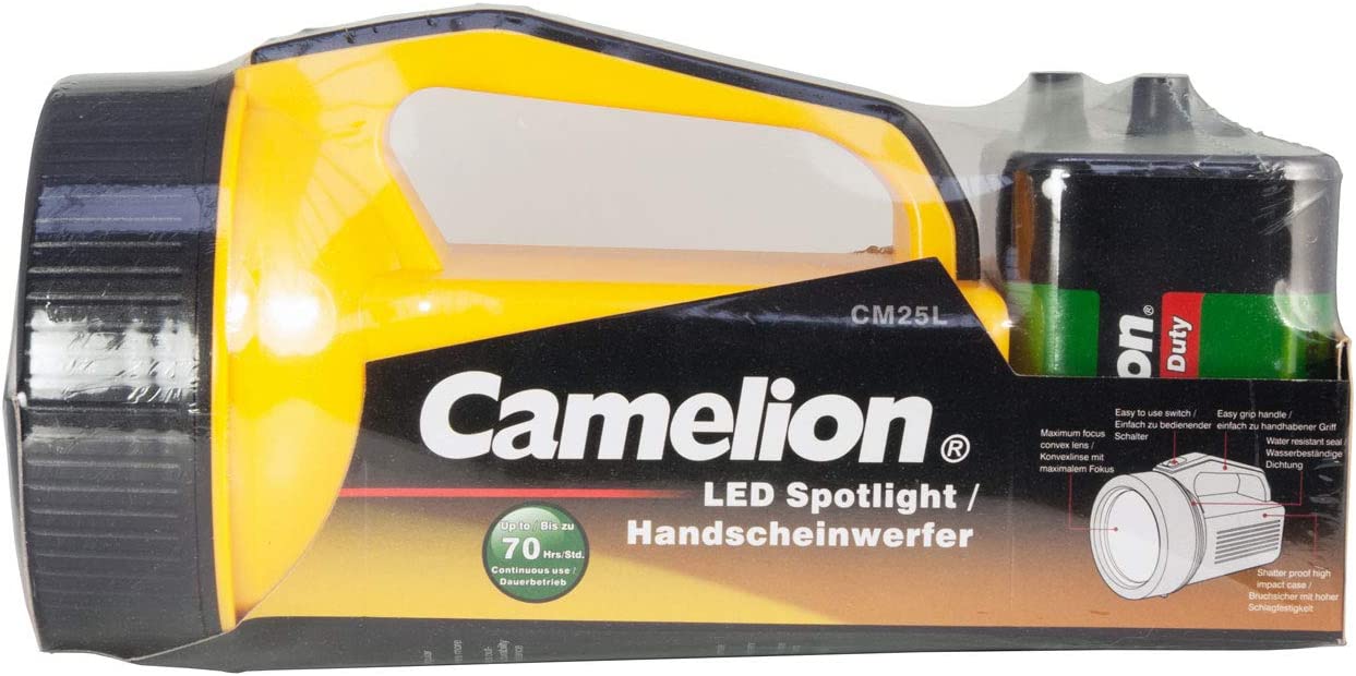 Camelion CM25L LED Handscheinwerfer inkl Batterie 4R25 6V Block 7Ah