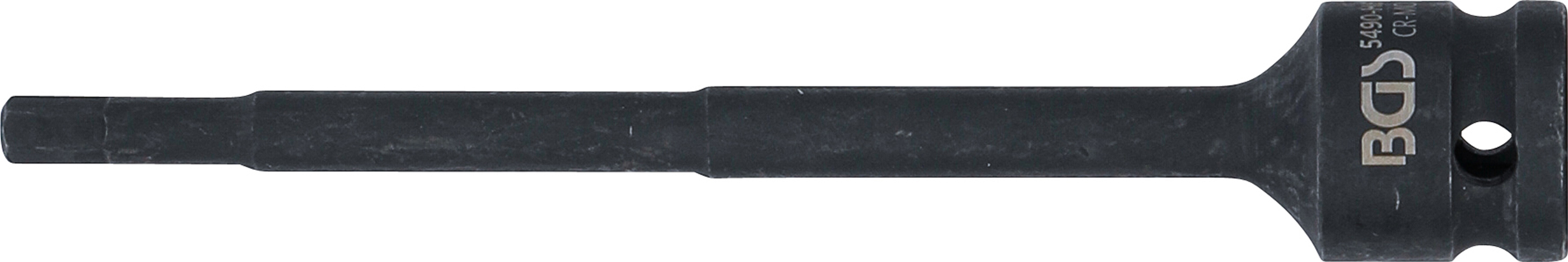 BGS Kraft-Bit-Einsatz | Länge 150 mm | Antrieb Innenvierkant 12,5 mm (1/2") | Innensechskant 6 mm