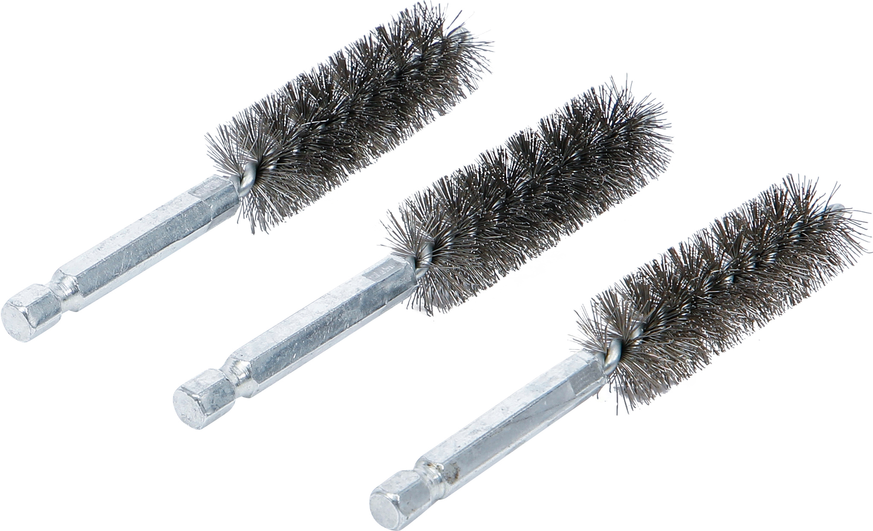 BGS Stahlbürste | 17 mm | Antrieb Außensechskant 6,3 mm (1/4") | 3-tlg.