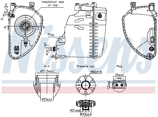 Ausgleichsbehälter, Kühlmittel NIS 996198 “NISSENS 1,5 l”