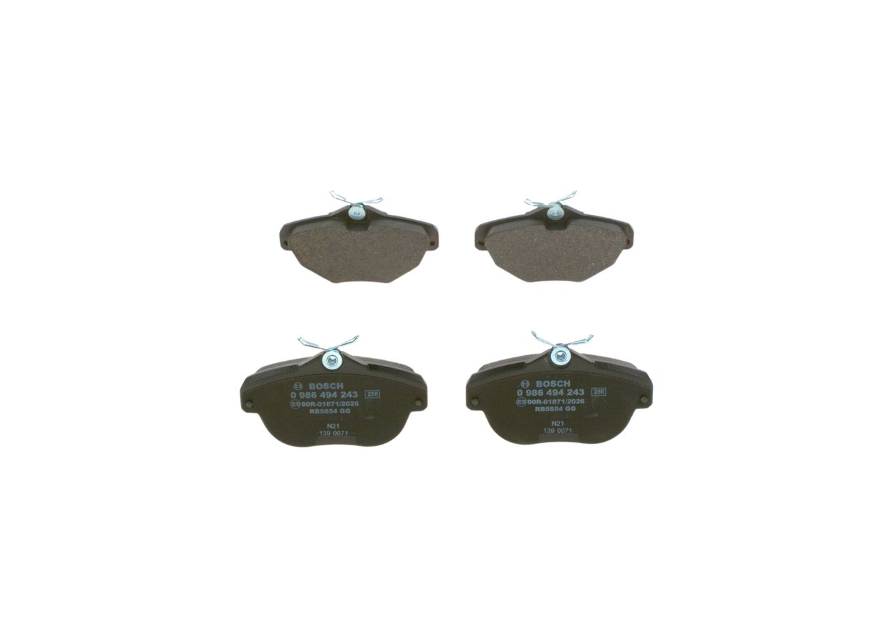 Bremsbelagsatz, Scheibenbremse