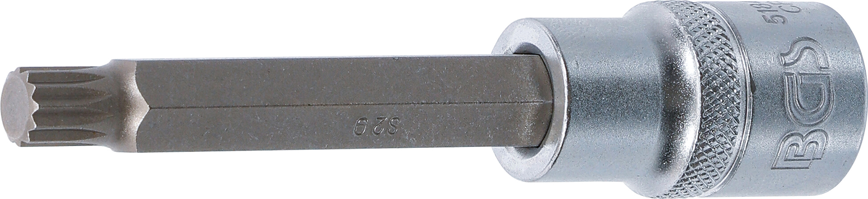 BGS Bit-Einsatz | Länge 100 mm | Antrieb Innenvierkant 12,5 mm (1/2") | Innenvielzahn (für XZN) M9
