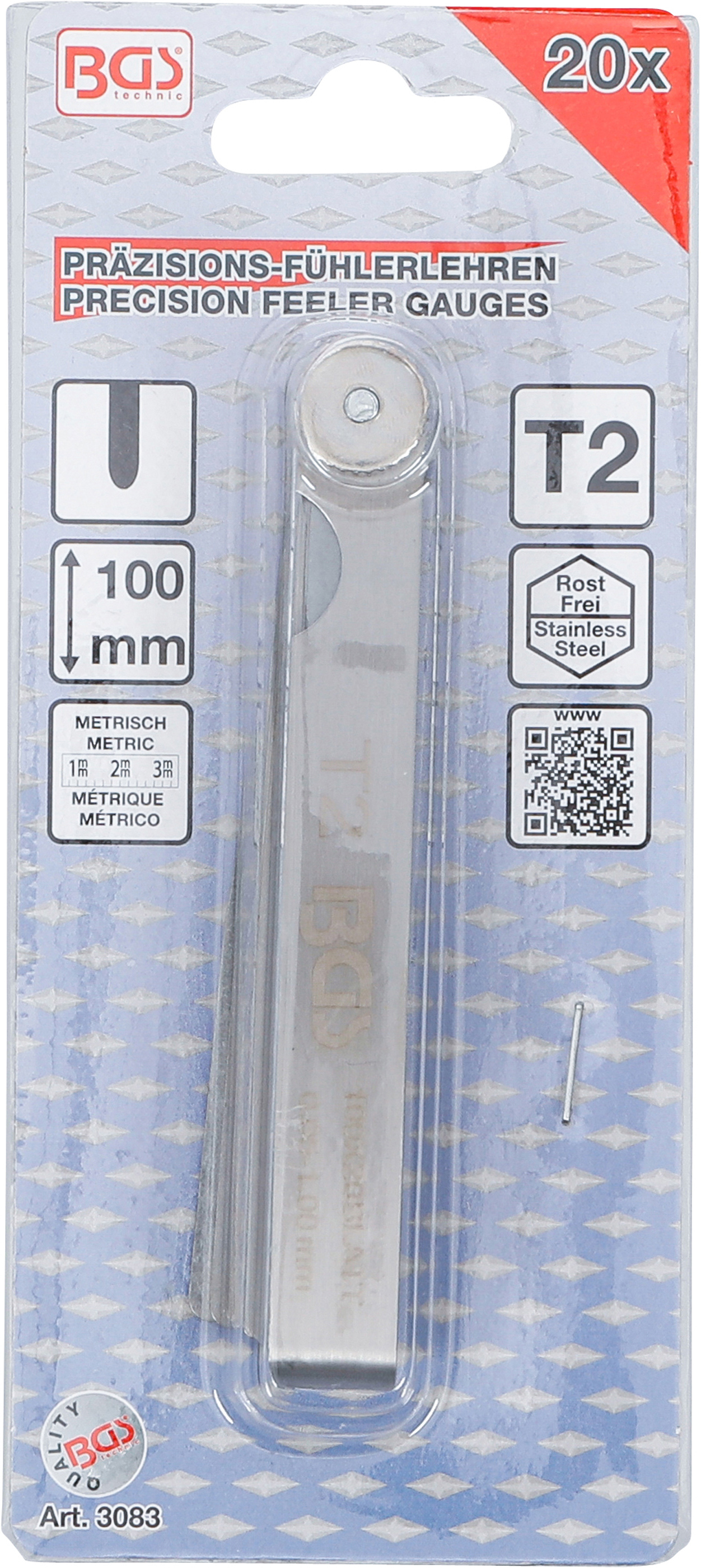 BGS Präzisions-Fühlerlehren | 20 Blatt