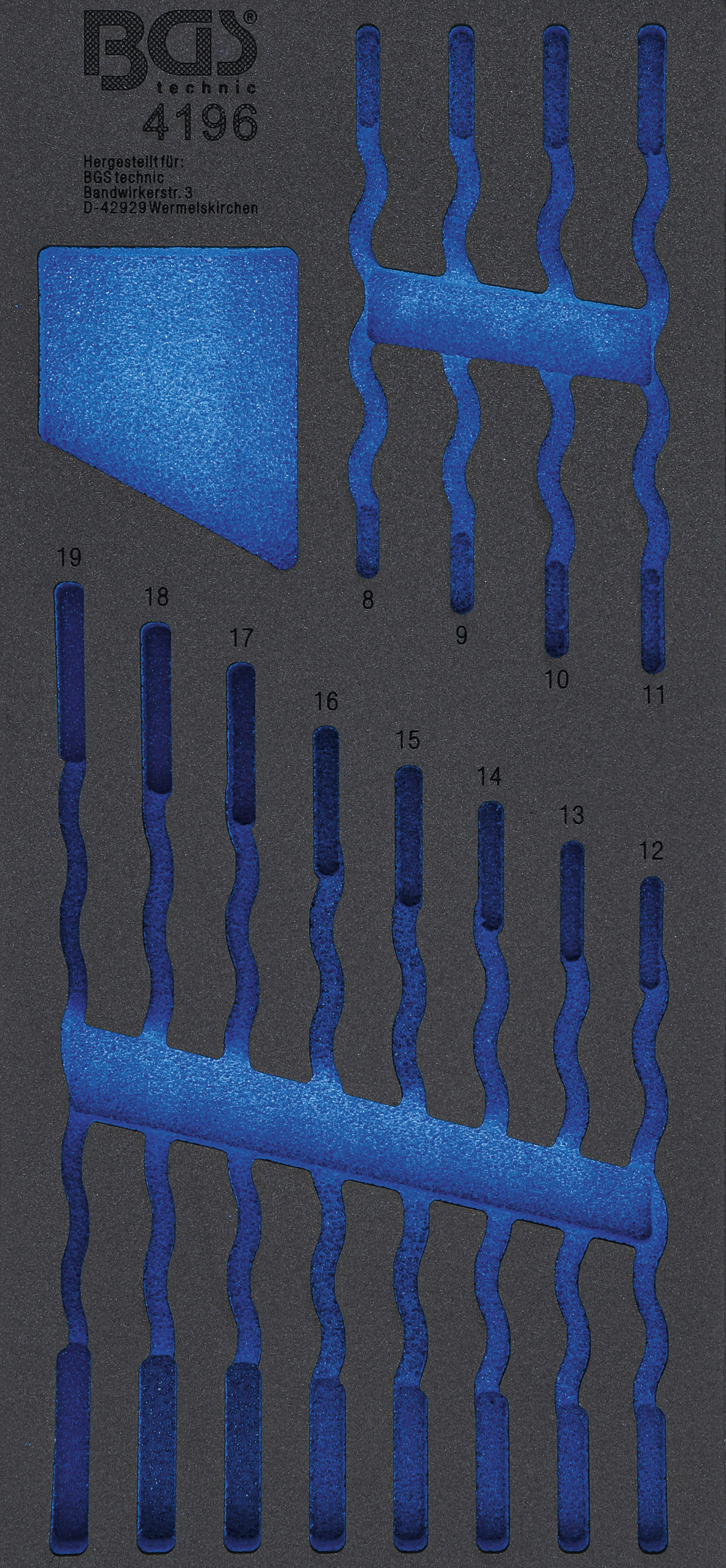 BGS Werkstattwageneinlage 1/3 | leer | für Art. 4196