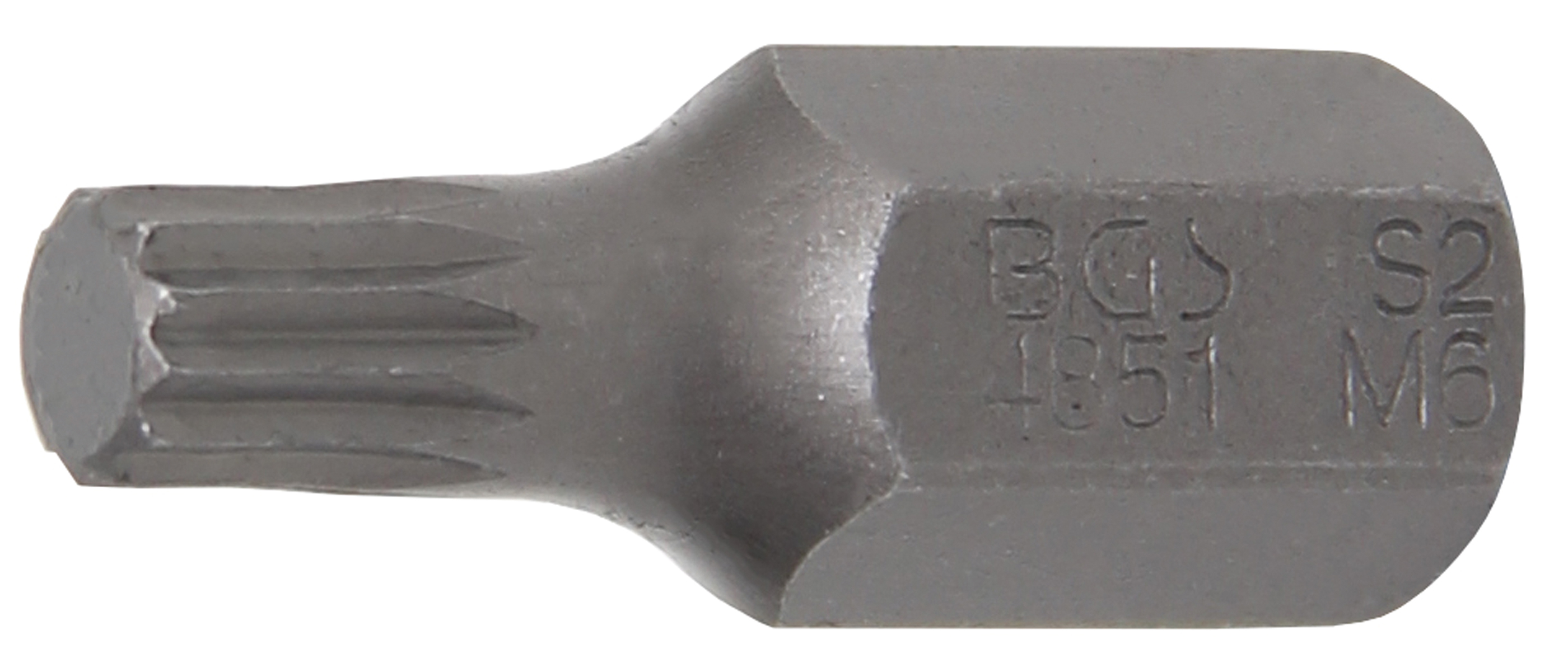 BGS Bit | Länge 30 mm | Antrieb Außensechskant 10 mm (3/8") | Innenvielzahn (für XZN) M6