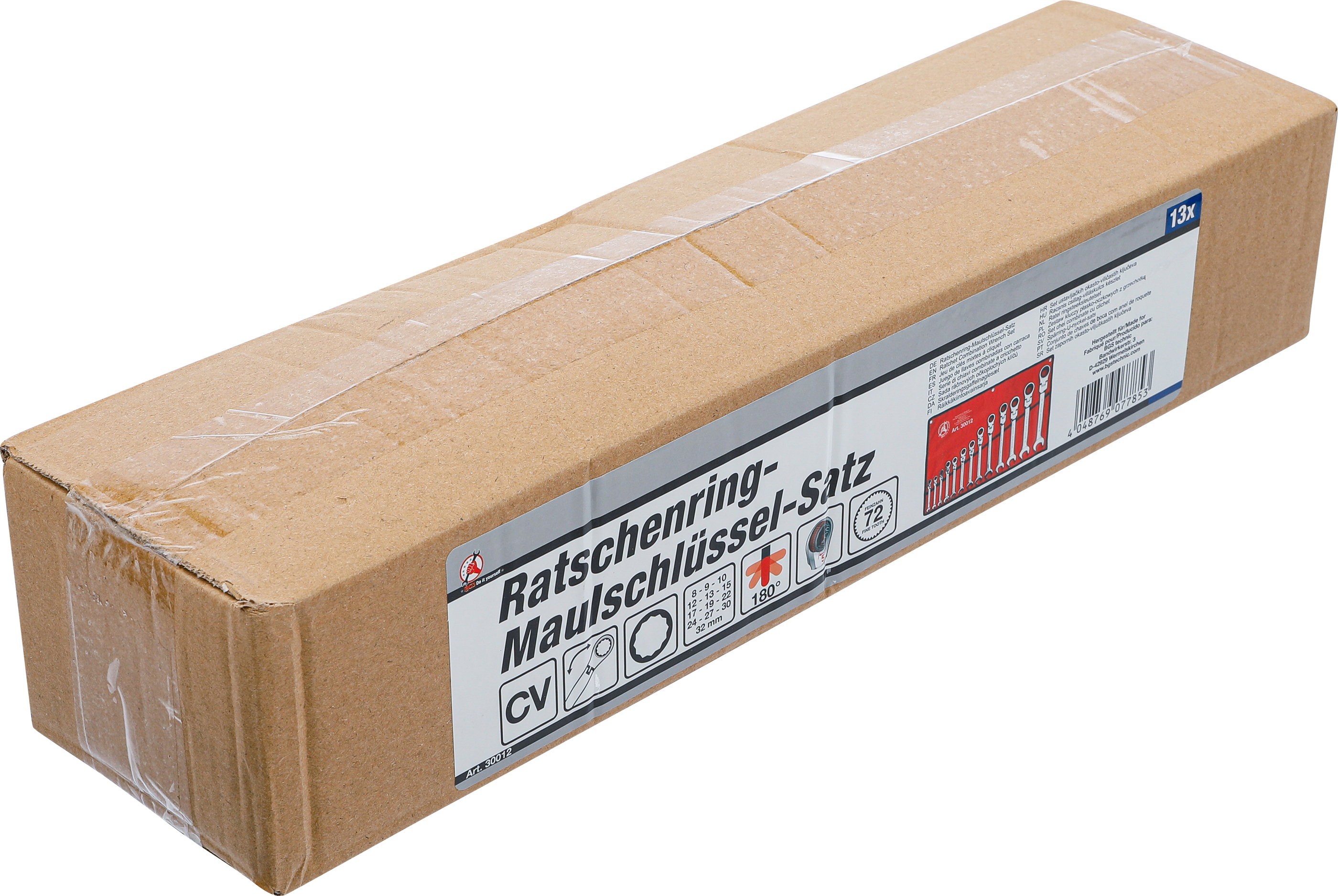 BGS Ratschenring-Maulschlüssel-Satz | flexible Köpfe | SW 8 - 32 mm | 13-tlg.
