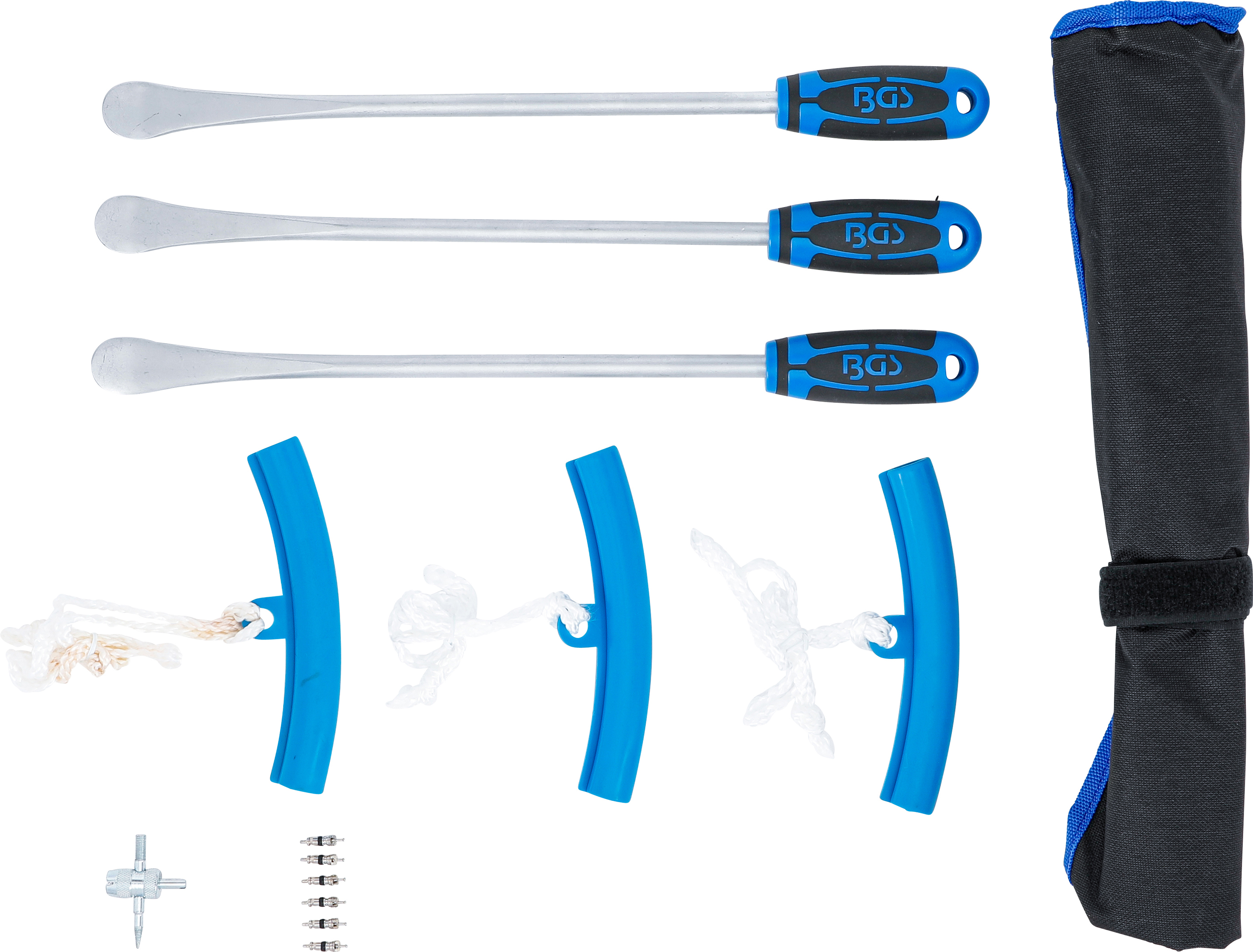 BGS Reifen-Montiereisen- und Kantenschutz-Satz | für Motorräder | 13-tlg.