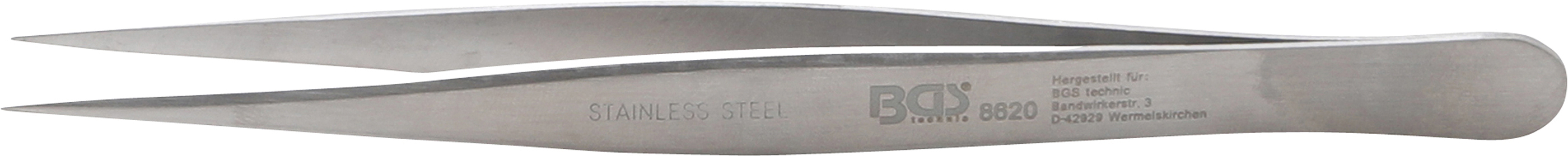 BGS Edelstahl-Spitzpinzette | gerade | 125 mm