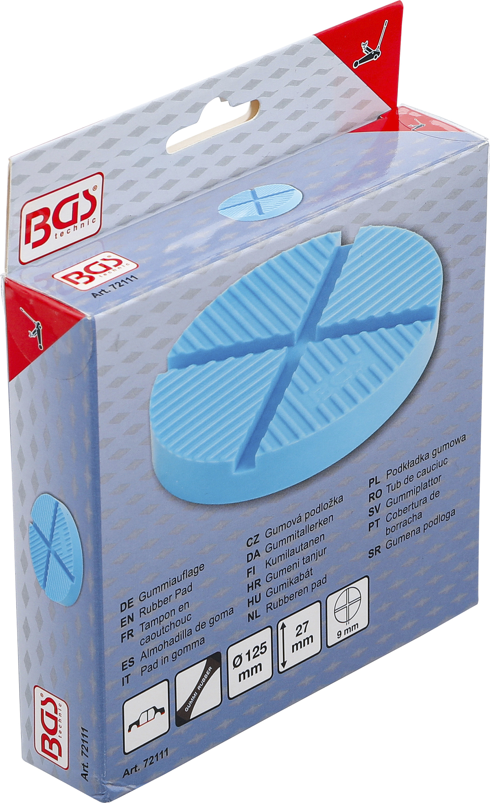 BGS Gummiauflage | für Wagenheber | 125 x 27 mm