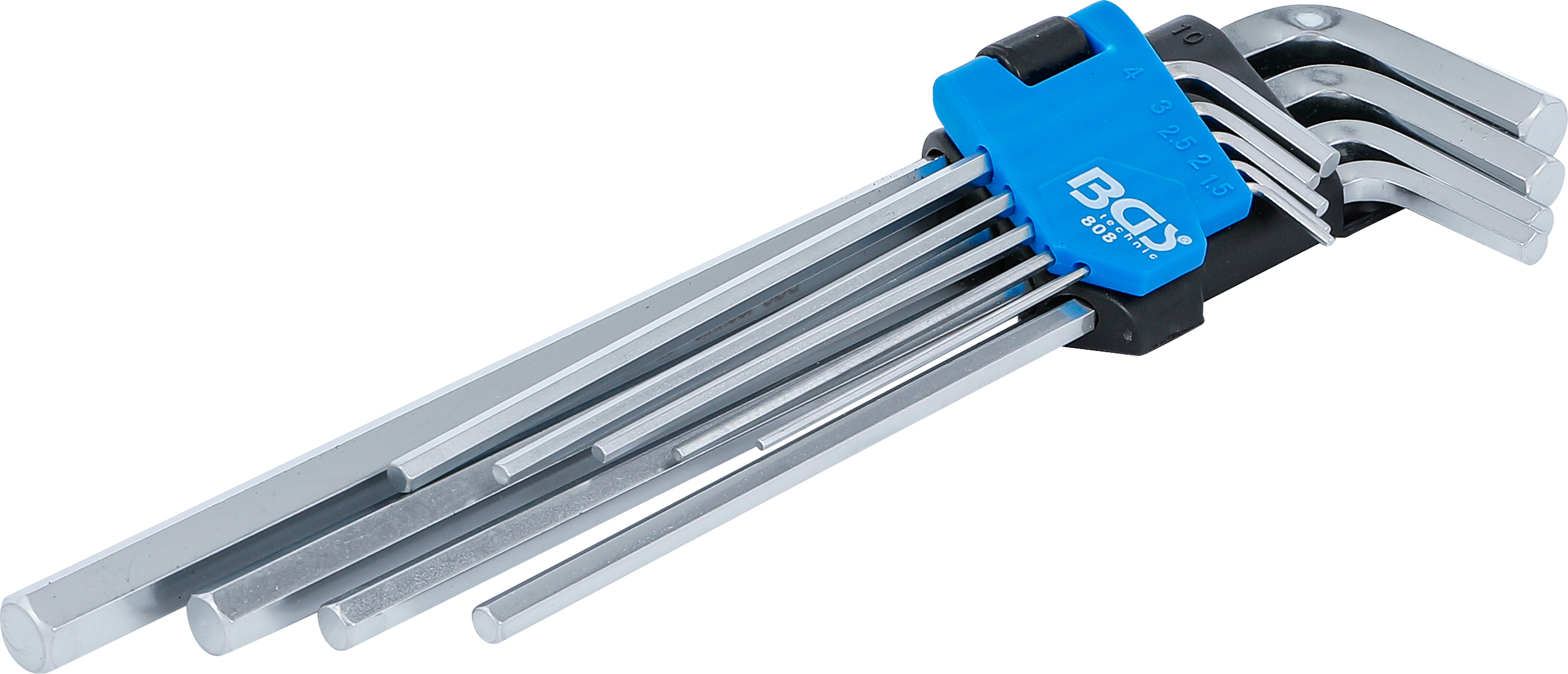 BGS Winkelschlüssel-Satz | extra lang | Innensechskant 1,5 - 10 mm | 9-tlg.