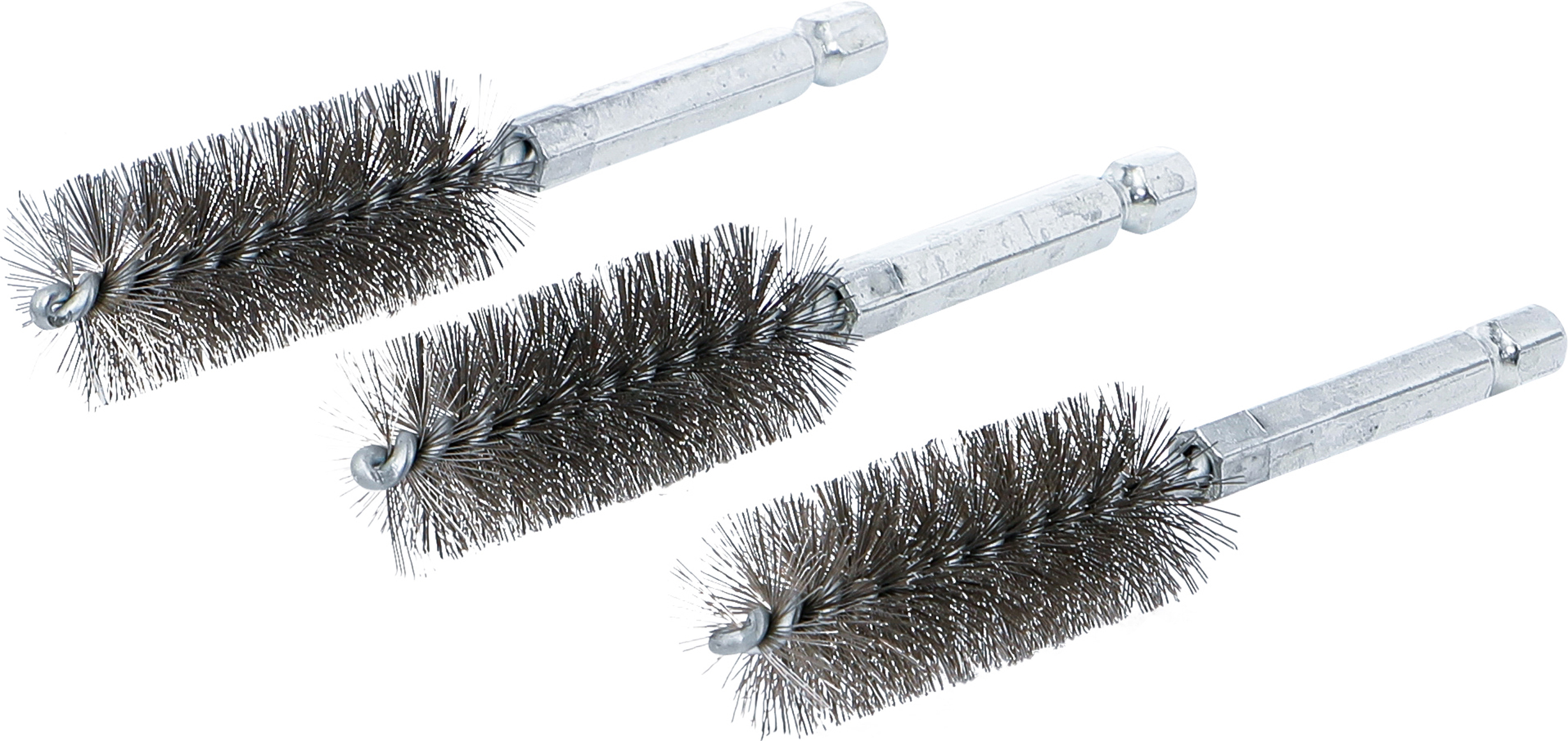 BGS Stahlbürste | 19 mm | Antrieb Außensechskant 6,3 mm (1/4") | 3-tlg.