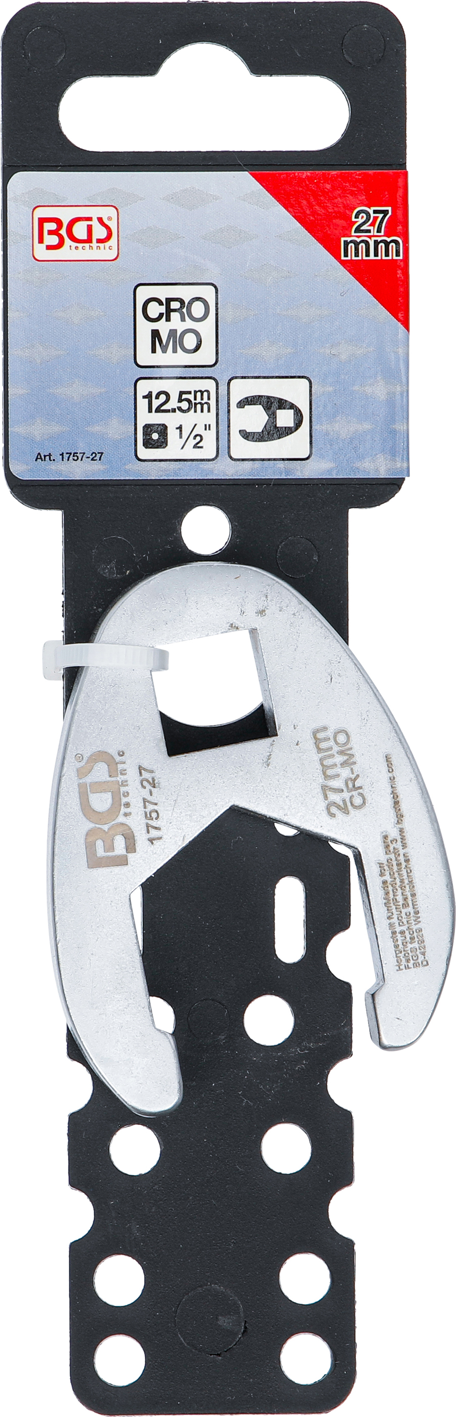 BGS Hahnenfußschlüssel | Antrieb Innenvierkant 12,5 mm (1/2") | SW 27 mm