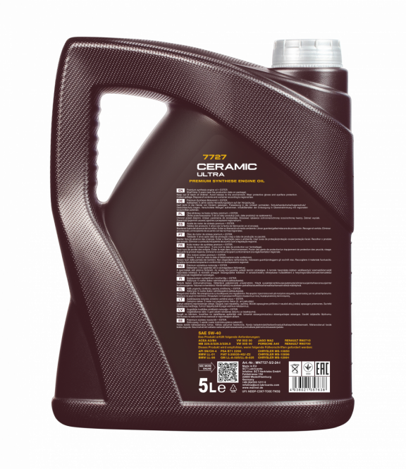5W-40 Mannol 7727 Ceramic Ultra Motoröl 5 Liter