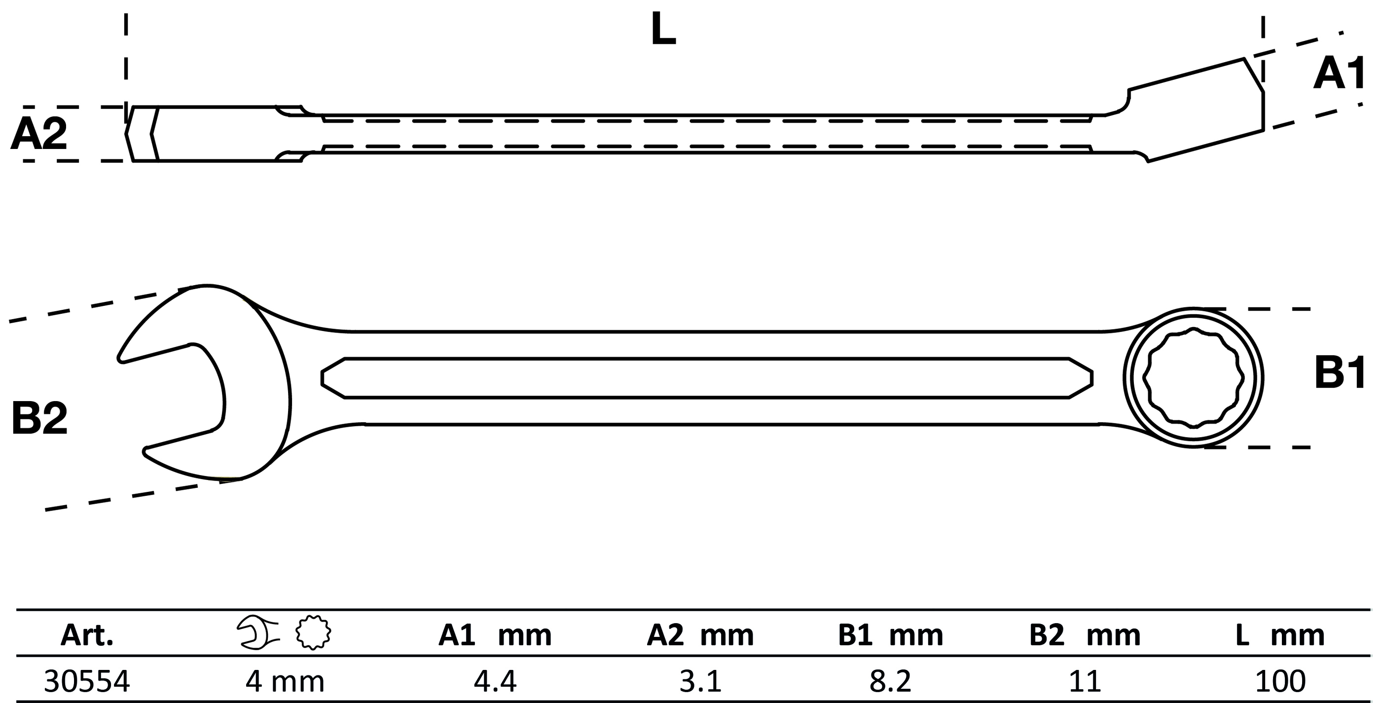 BGS Maul-Ringschlüssel | SW 4 mm