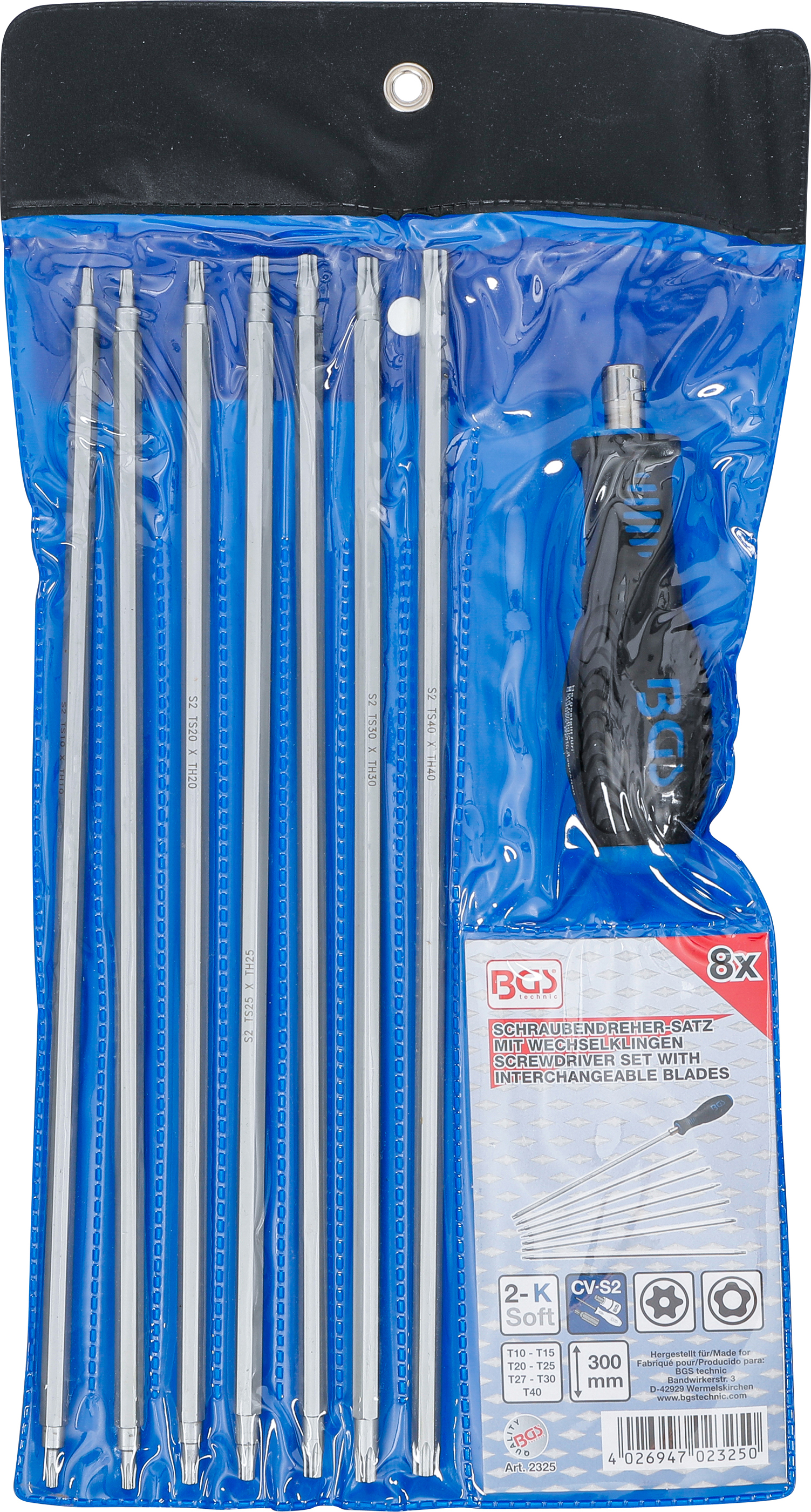 BGS Schraubendreher-Satz mit Wechselklingen | T-Profil (für Torx) / TS-Profil (für Torx Plus) | 8-tlg.