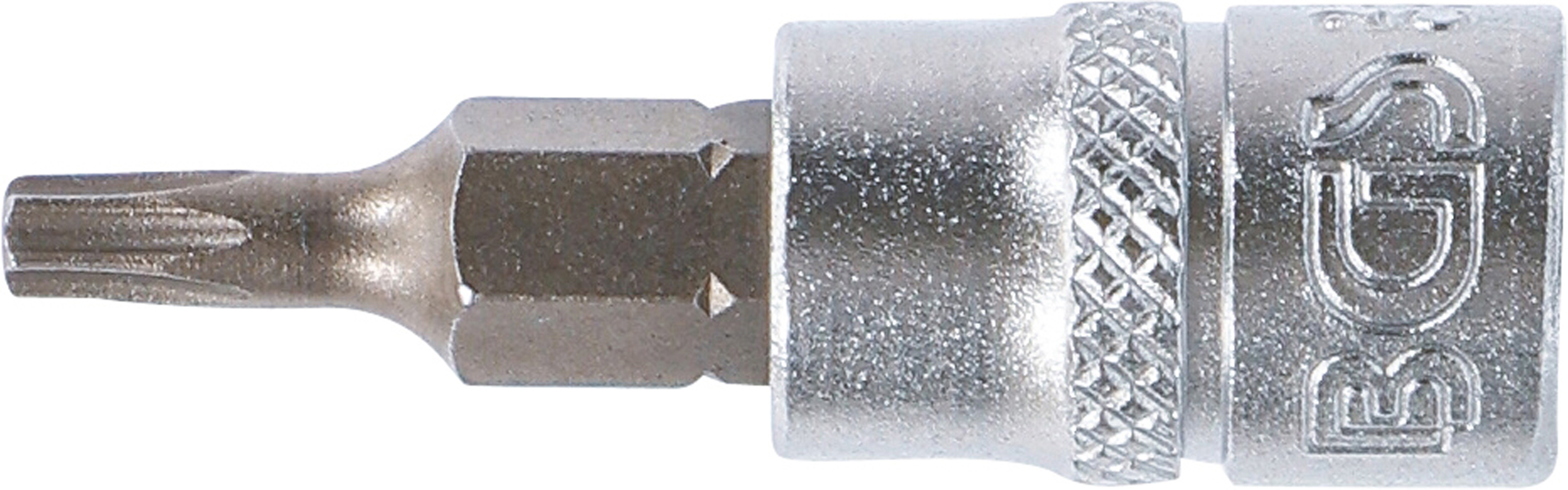 BGS Bit-Einsatz | Antrieb Innenvierkant 6,3 mm (1/4") | T-Profil (für Torx) mit Bohrung T15