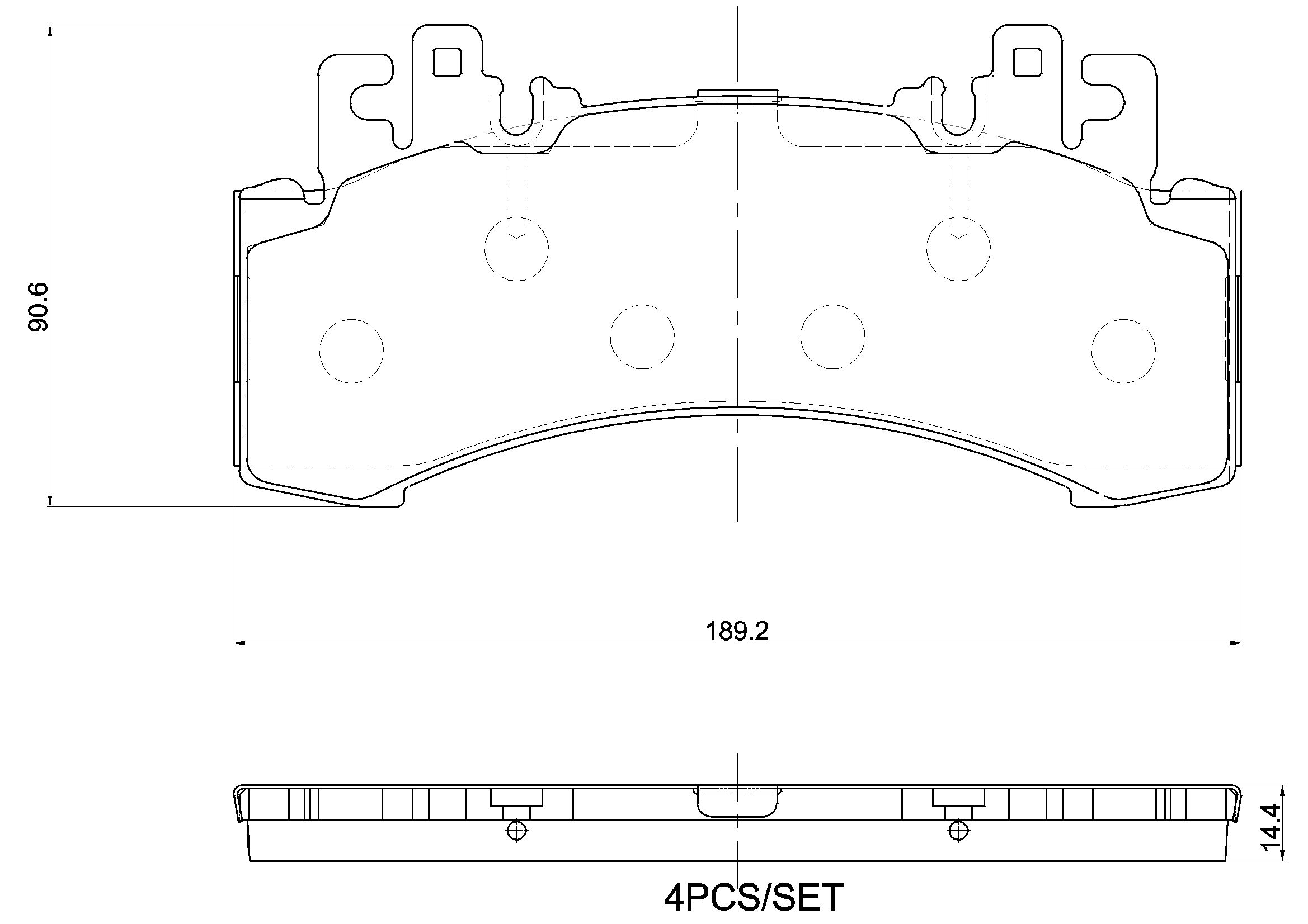 Bremsbelagsatz, Scheibenbremse