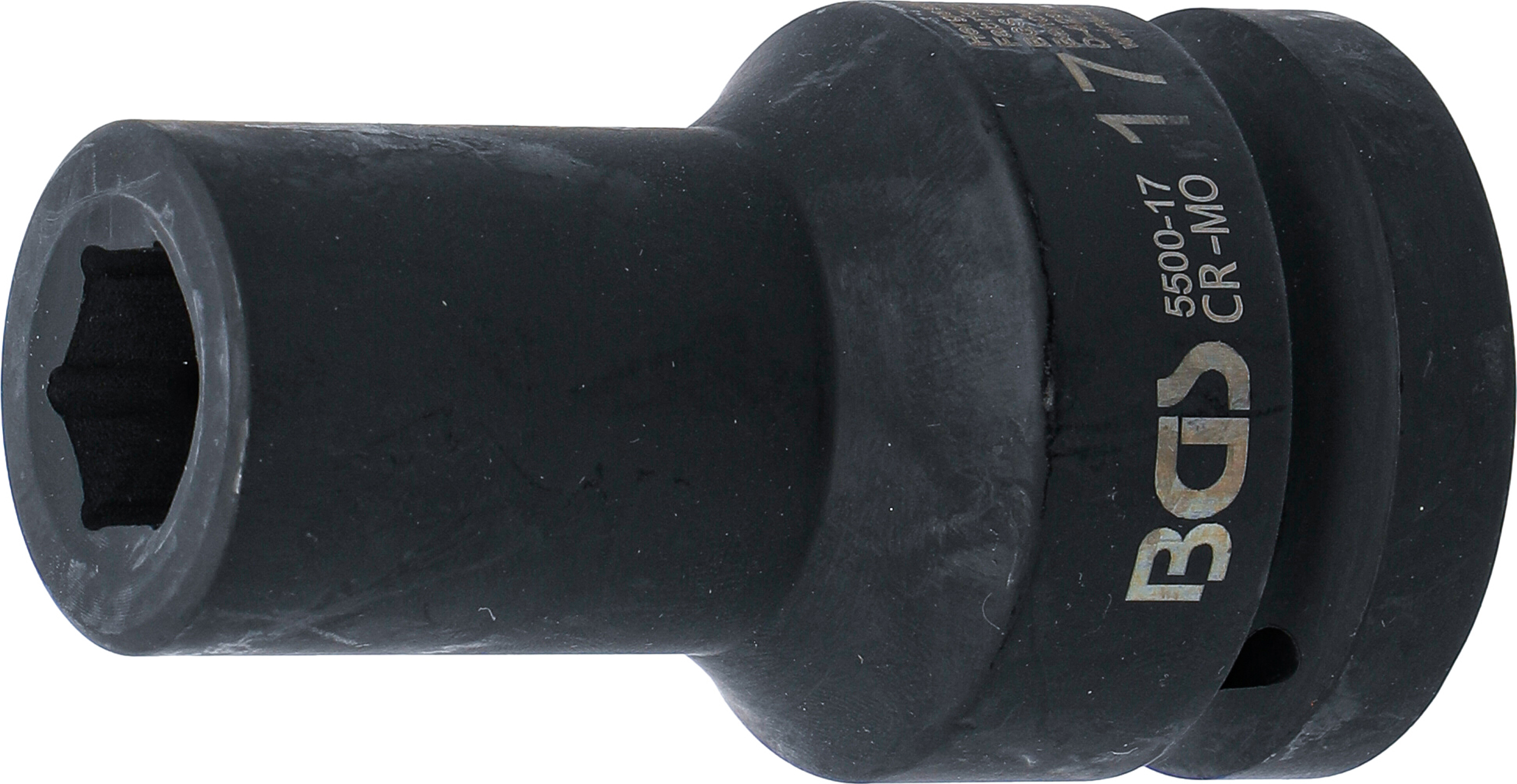 BGS Kraft-Steckschlüssel-Einsatz Sechskant, tief | Antrieb Innenvierkant 25 mm (1") | SW 17 mm