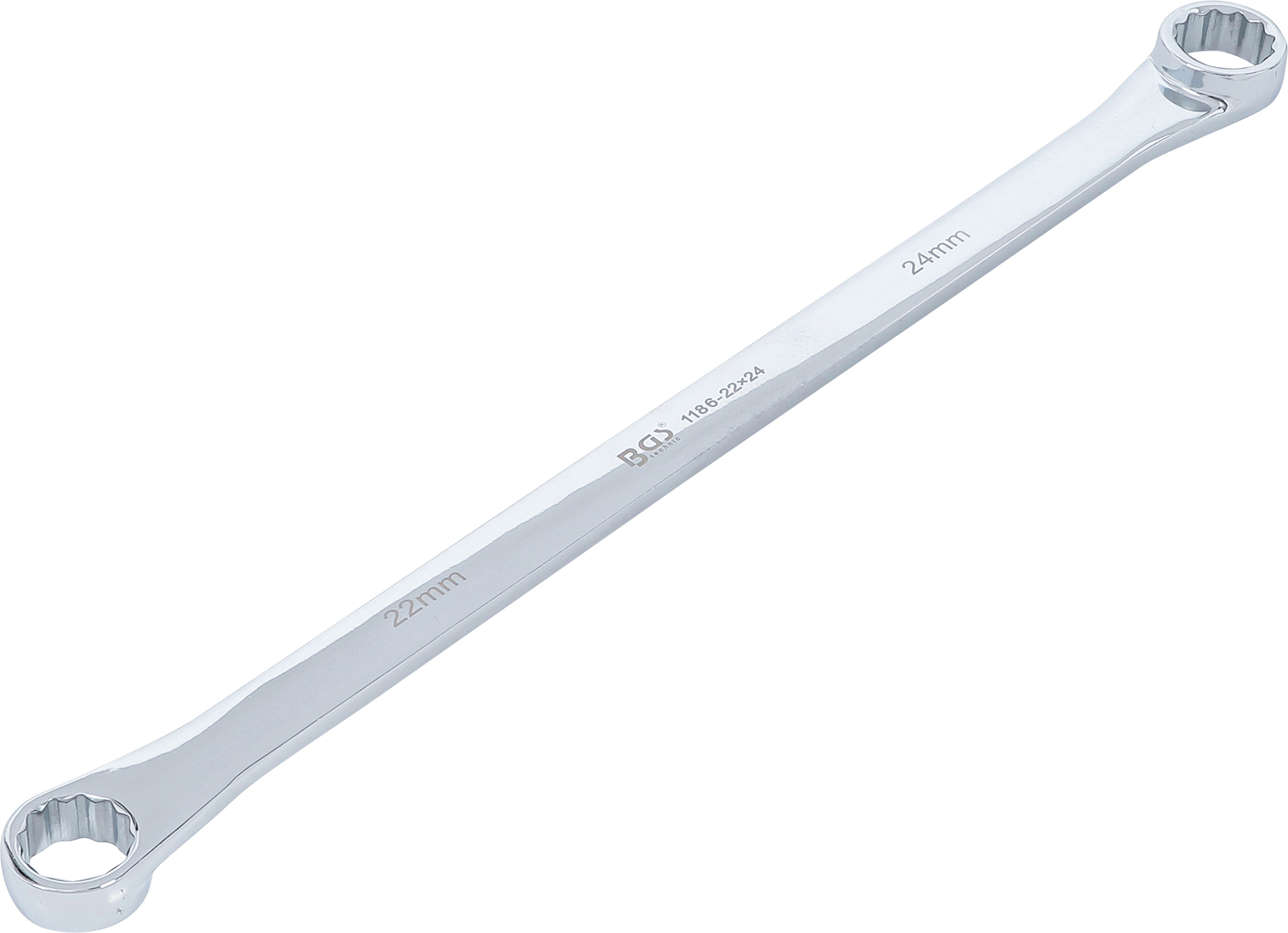 BGS Doppel-Ringschlüssel | extra lang | SW 22 x 24 mm