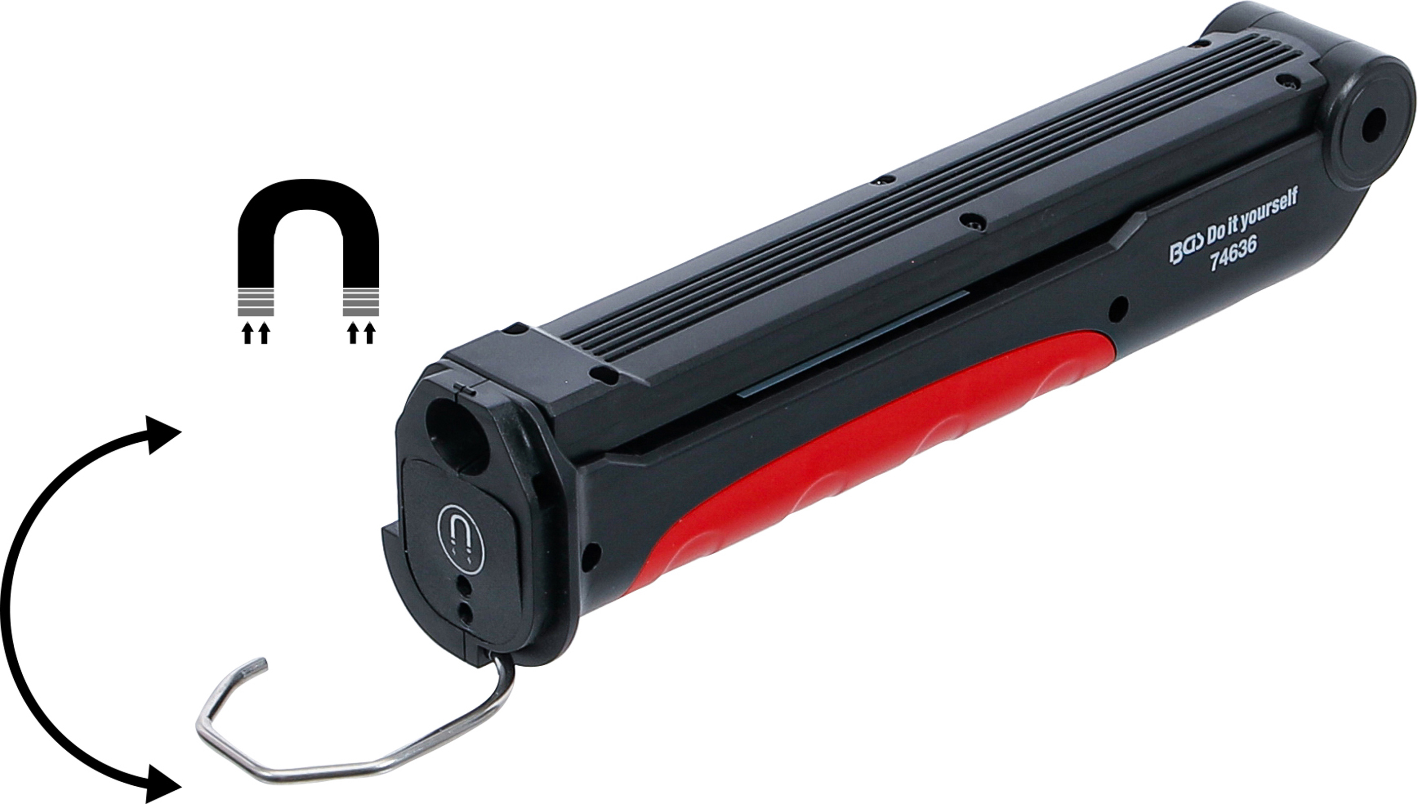 BGS Akku-Knicklampe | COB-LED | 6,5 W | mit Ladestation