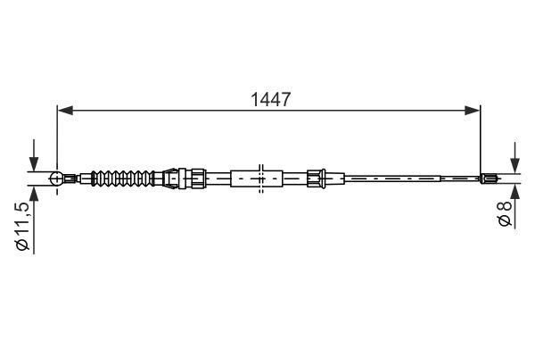 Seilzug, Feststellbremse “BOSCH 1 , 1.447 mm”