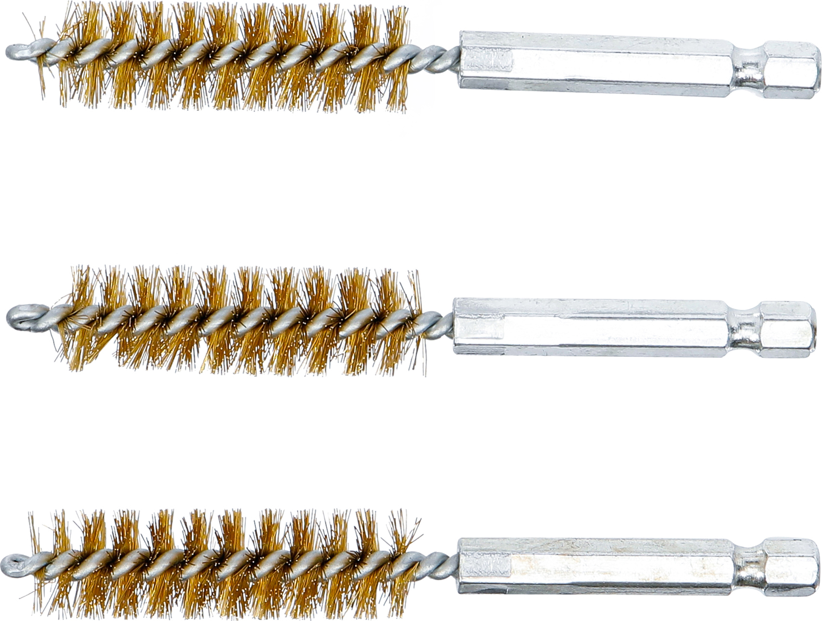 BGS Messingbürste | 13 mm | Antrieb Außensechskant 6,3 mm (1/4") | 3-tlg.