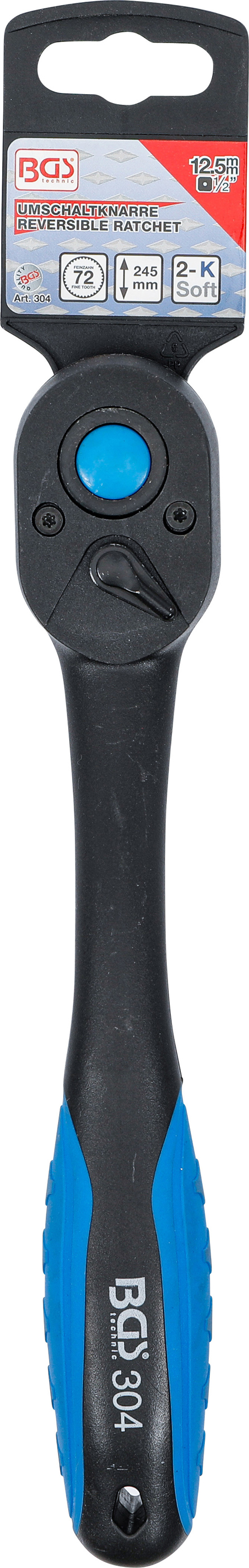 BGS Umschaltknarre, kunststoff-ummantelt | Abtrieb Außenvierkant 12,5 mm (1/2")