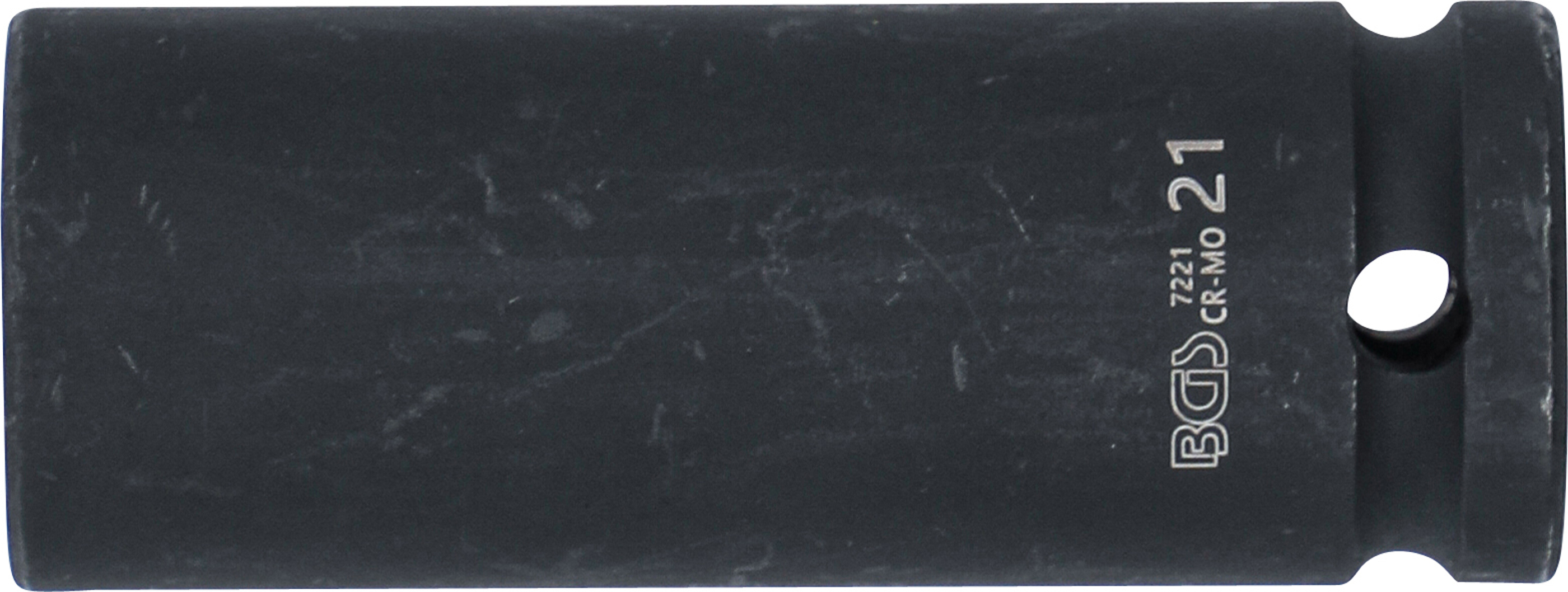 BGS Kraft-Steckschlüssel-Einsatz Sechskant, tief | Antrieb Innenvierkant 12,5 mm (1/2") | SW 21 mm