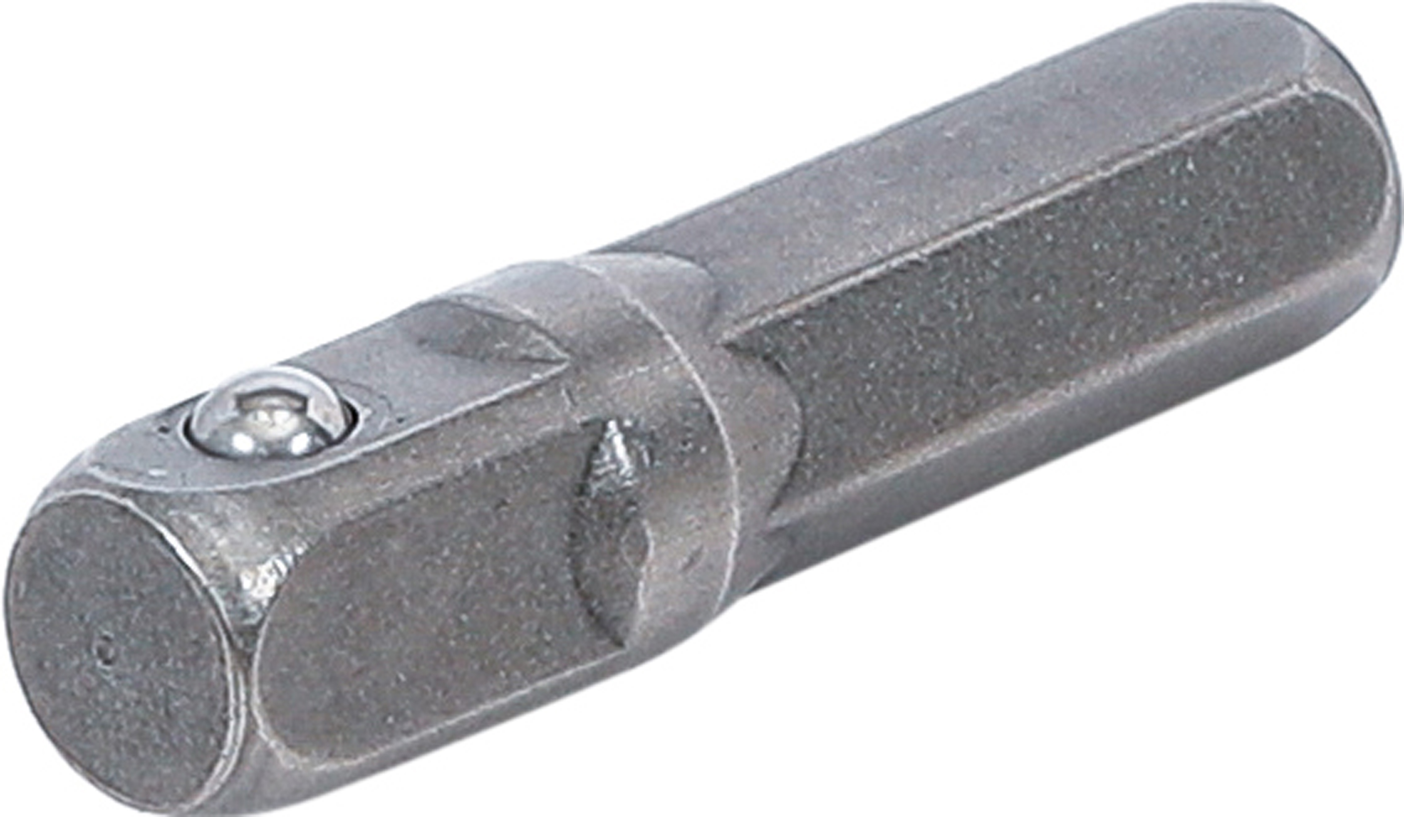 BGS Bit-Knarren-Adapter | Außensechskant 6,3 mm (1/4") - Außenvierkant 6,3 mm (1/4") | 30 mm