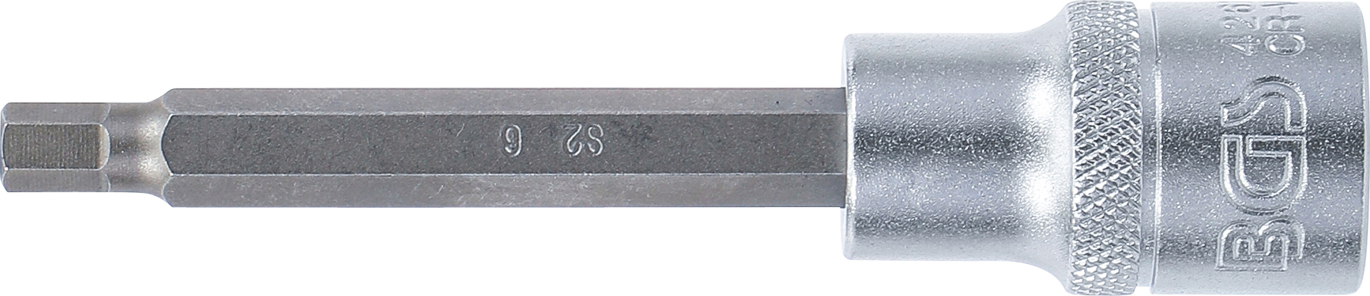 BGS Bit-Einsatz | Länge 100 mm | Antrieb Innenvierkant 12,5 mm (1/2") | Innensechskant 6 mm