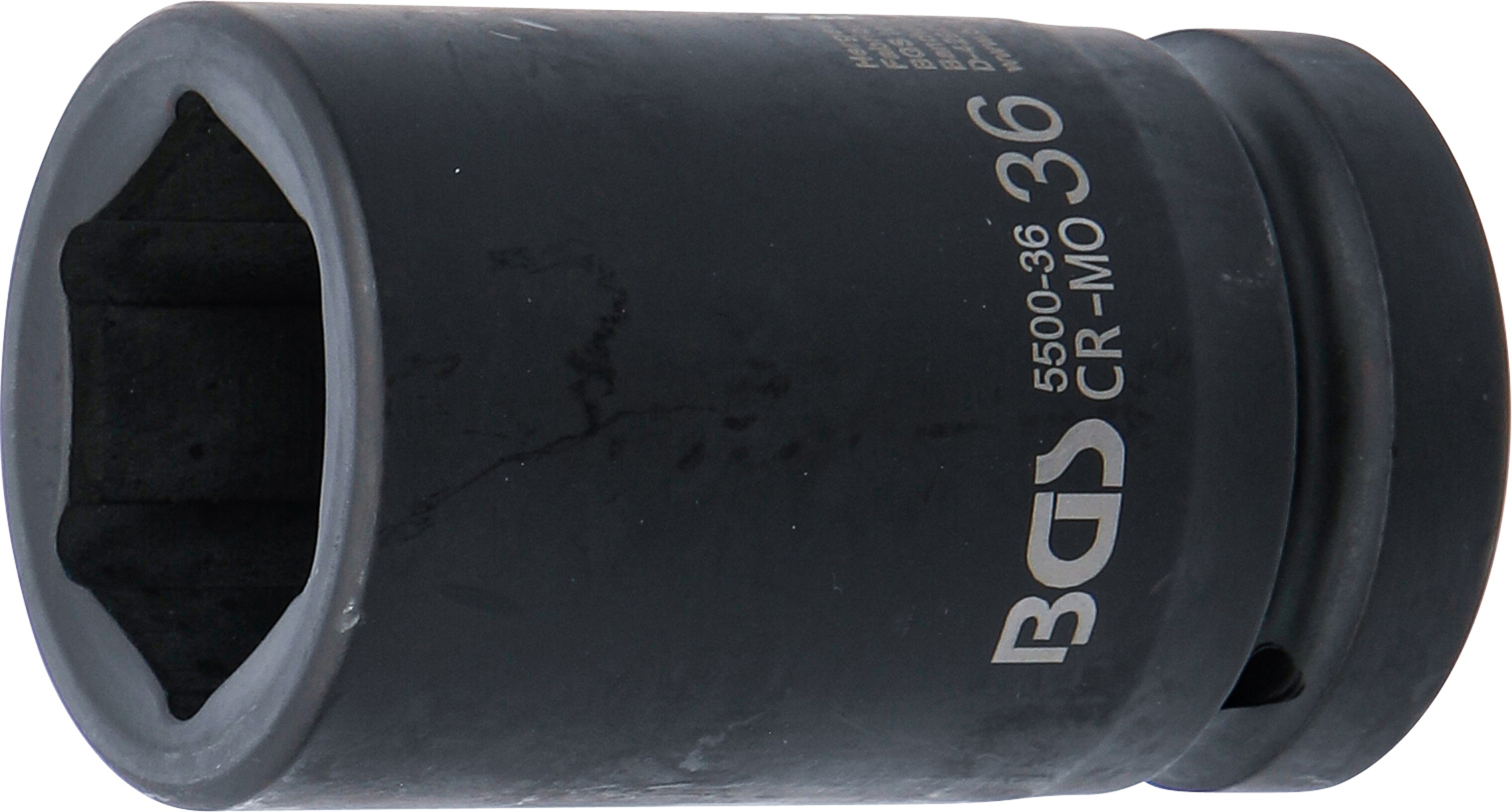 BGS Kraft-Steckschlüssel-Einsatz Sechskant, tief | Antrieb Innenvierkant 25 mm (1") | SW 36 mm