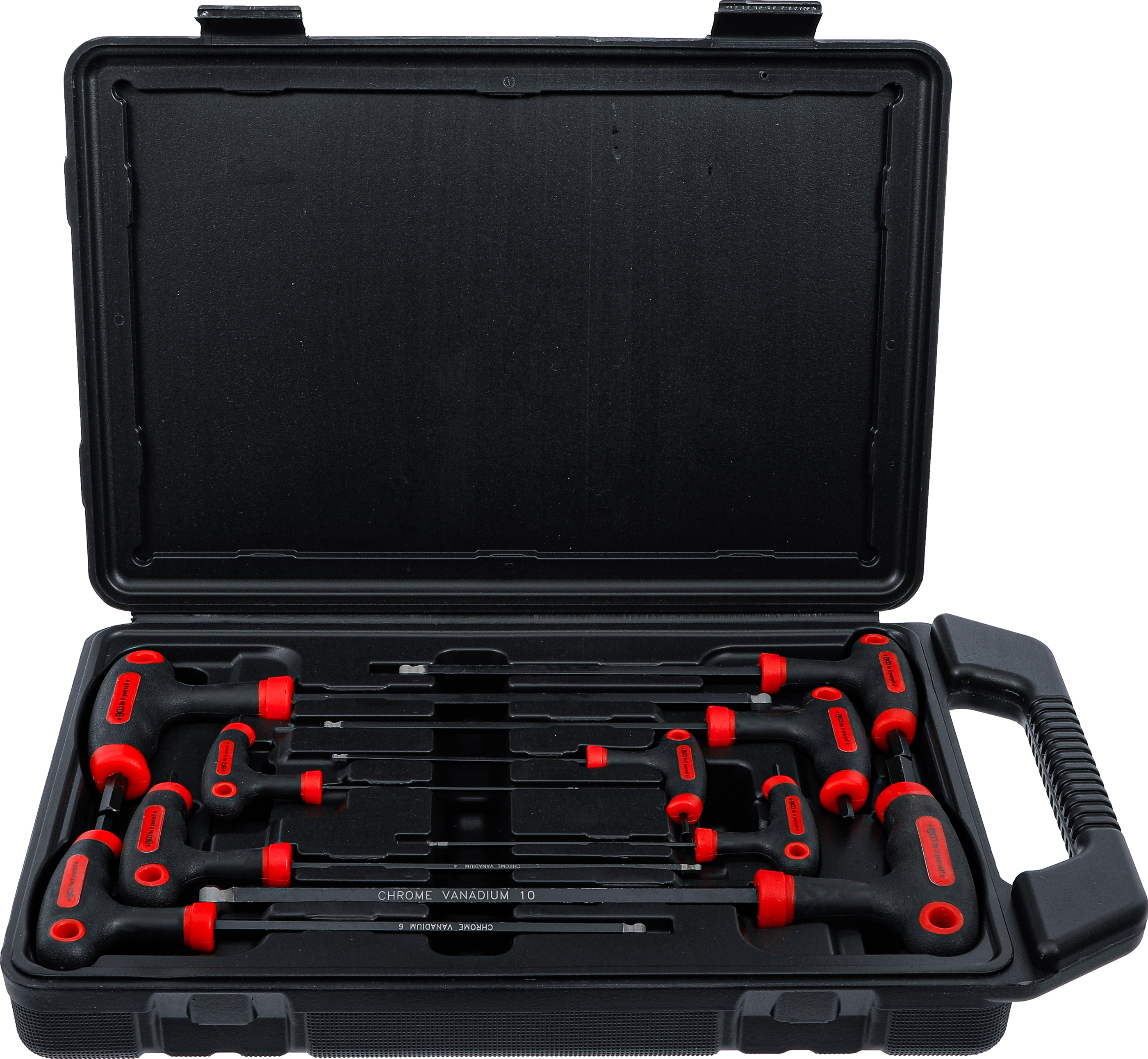 BGS Schraubendreher-Satz mit T-Griff und seitlicher Klinge | Innensechskant | 2 - 10 mm | 9-tlg.