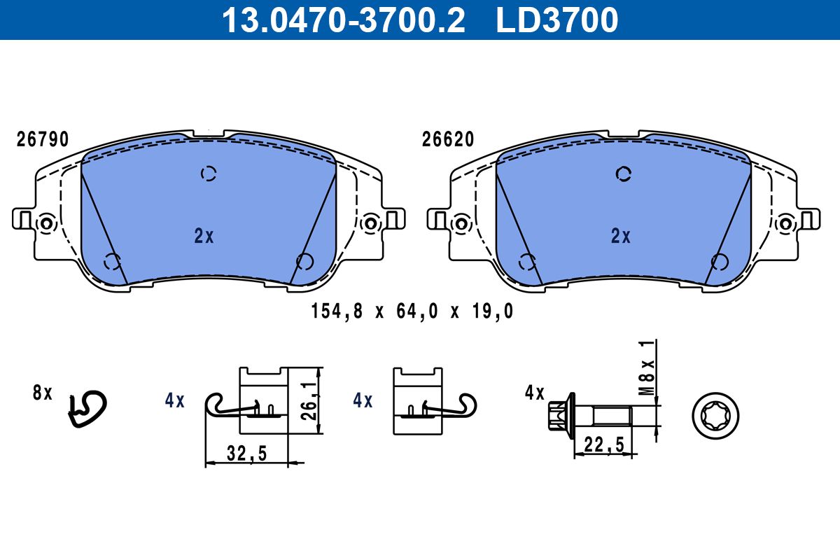 Bremsbelagsatz, Scheibenbremse