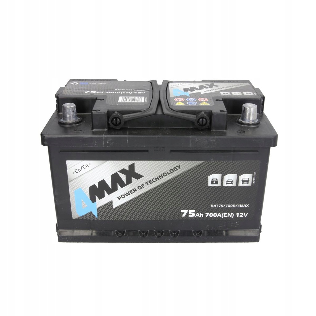 Starterbatterie 4MAX Autobatterie 12V 75Ah 700A